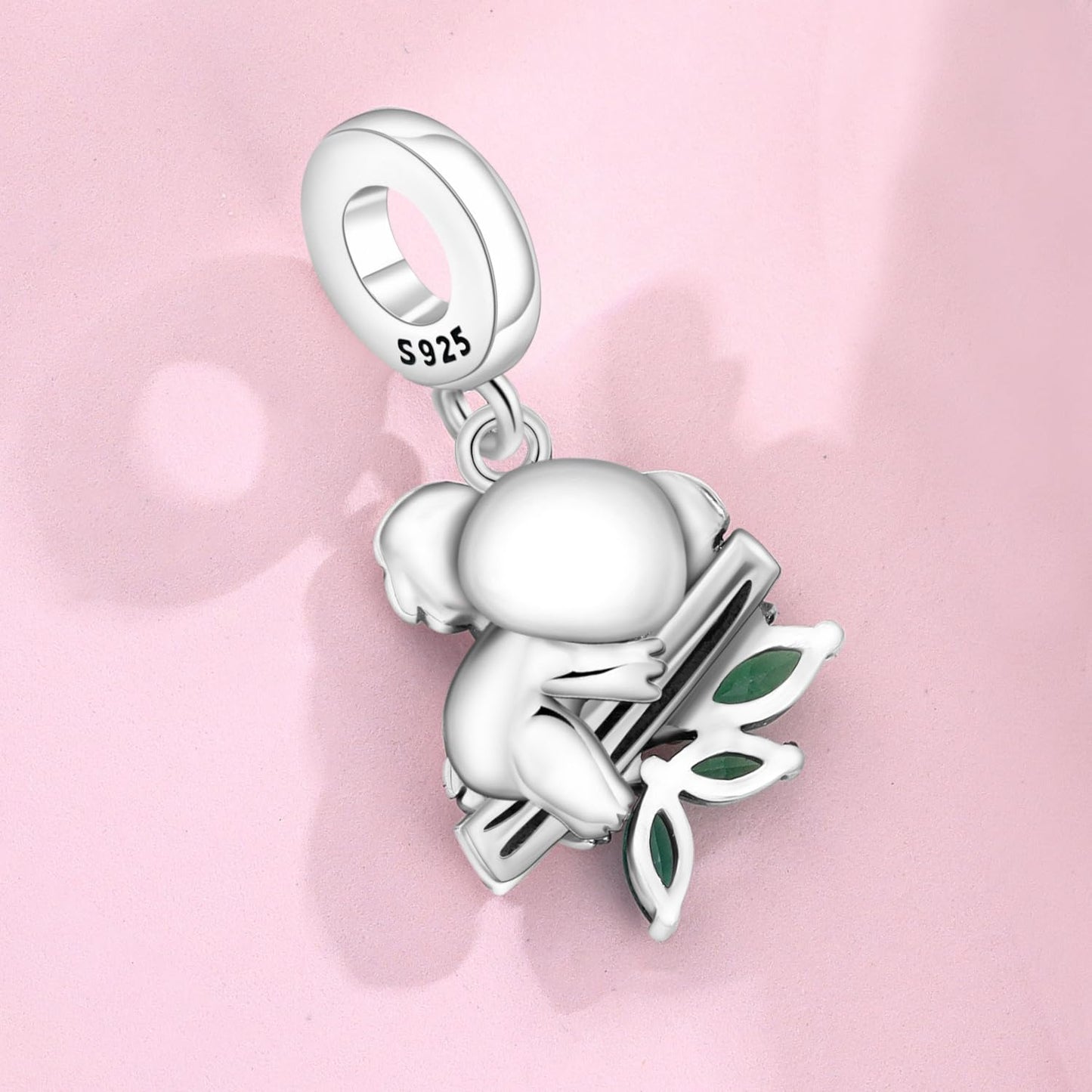 NUJIFFY 925 Sterling Silver Charms Beads for Bracelets Necklaces, Airplane Passport Sister Heart Coffee Music Book Travel Pendant, Pink Color Cute Animal Jewelry Graduation Birth Gifts for Women Men (Koala Charms)