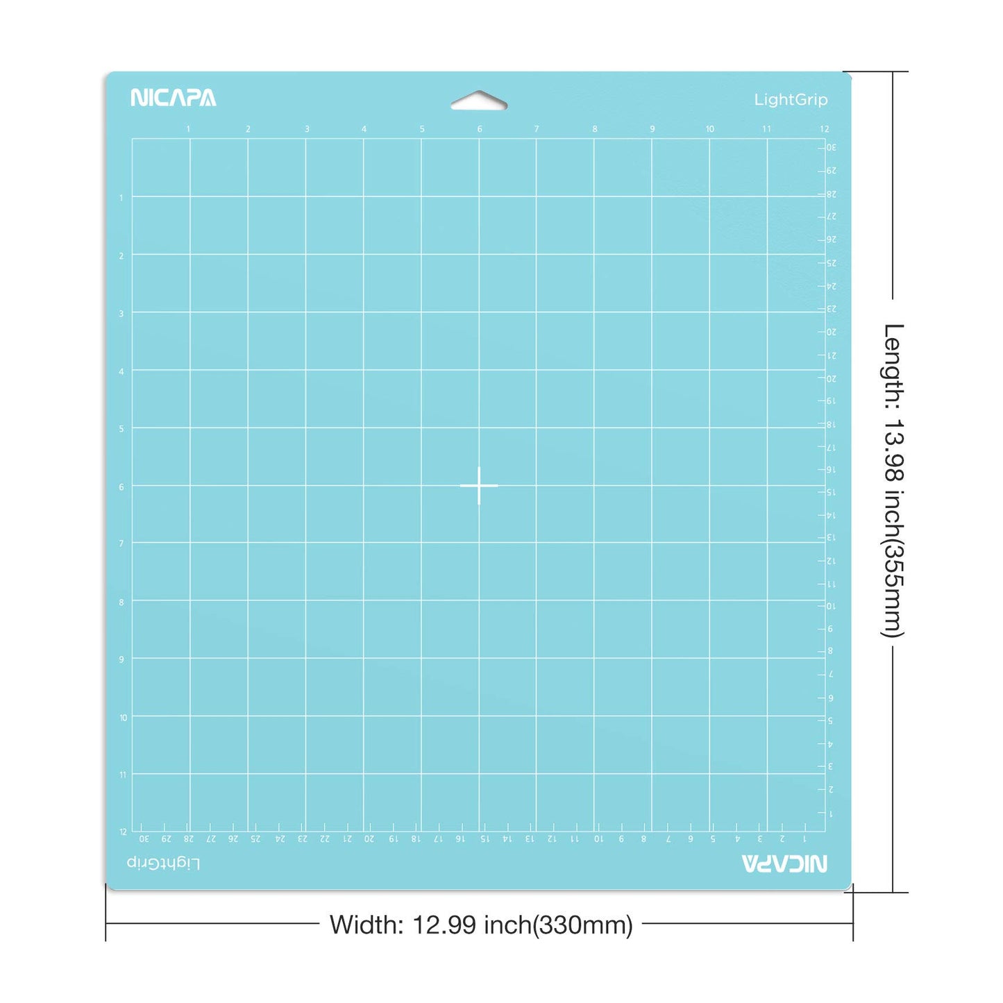 Nicapa Light Grip Cutting Mat for Cricut Maker 3/Maker/Explore 3/Air 2/Air/One (12x12 inch,3 Mats) Light Adhesive Sticky Blue Quilting Replacement Cut Mats
