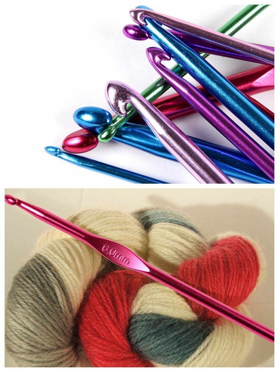 ELINKA Crochet Needles Set 102 Pcs,Crochet Hooks Kit with Storage Case,Ergonomic Knitting Needles Blunt Needles Stitch Marker DIY Hand Knitting Craft Art Tools for Beginners