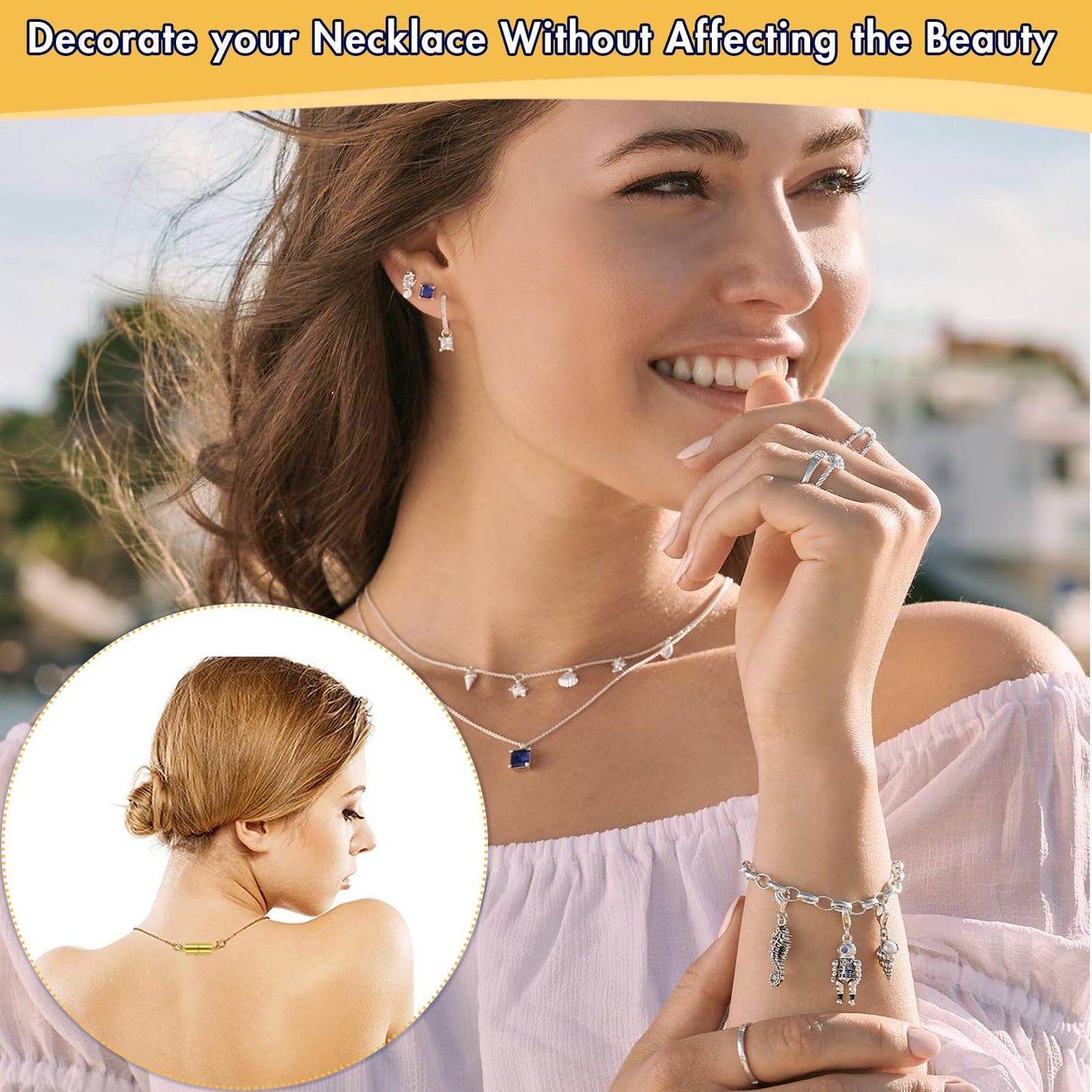 12 Pack Magnetic Necklace Clasps and Closures. Necklace Jewelry Extender with Strong Magnet. Magnetic Necklace Clasp for Jewelry Necklace Bracelet Making. Gold and Silver Plating (Regular)