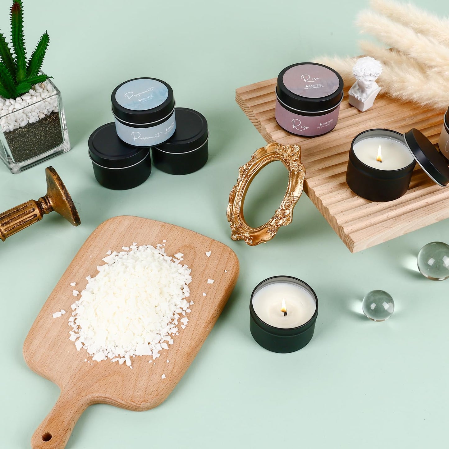 Candle Making Kit with Wax Melter, Candle Making Kit for Adults - DIY Starter Soy Candle Making Kit/Supplies-Perfect as Home Decoration