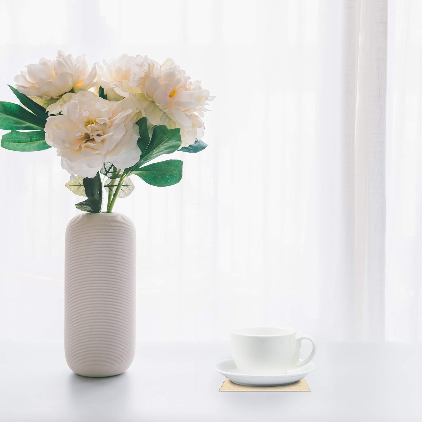 50Pcs Unfinished Wood Pieces 4x4 Inch Square Blank Wooden,Wooden Cutouts for Crafts,Squares Cutout Tiles Unfinished Wood Cup Coasters Natural Slices Wooden Square Cutouts for Ornaments HomeDecoration