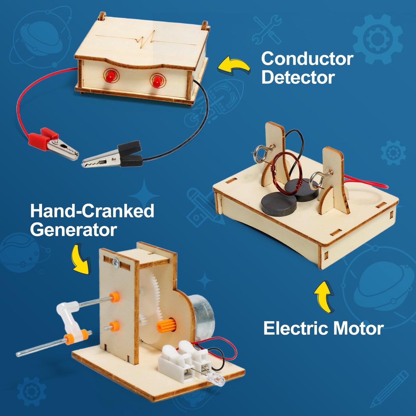 STEM Science Kits for Kids Ages 8-12, Wood Arts and Craft Kits for Boys 6-8, Wooden 3D Puzzles, STEM Toys for Boys Girls Age 8-12 5-7 8 10 12 13 14 Gift Idea.