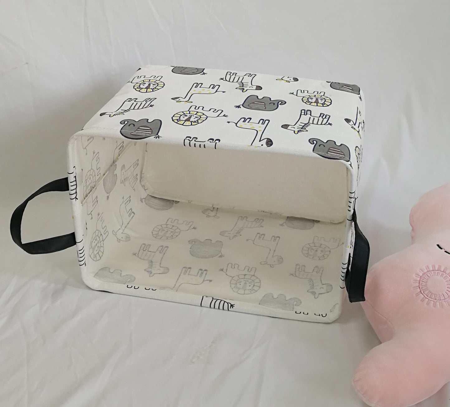 MAIZMZ Rectangular Storage Basket Collapsible Organizer Bin Waterproof Toy Box for Organizing Home/Dorm/Kitchen/Pet/Office/Closet/Shelf/Gift Baskets (animal), Yellow