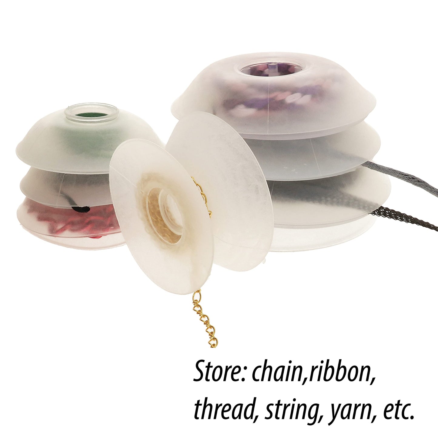 The Beadsmith Bob-EEZ Cord Management – No-Tangle Thread Bobbins – 2-1/2”, Bag of 8 Pieces – Storage Organization – Jewelry Tools for Kumihimo Braiding and Macrame Designs