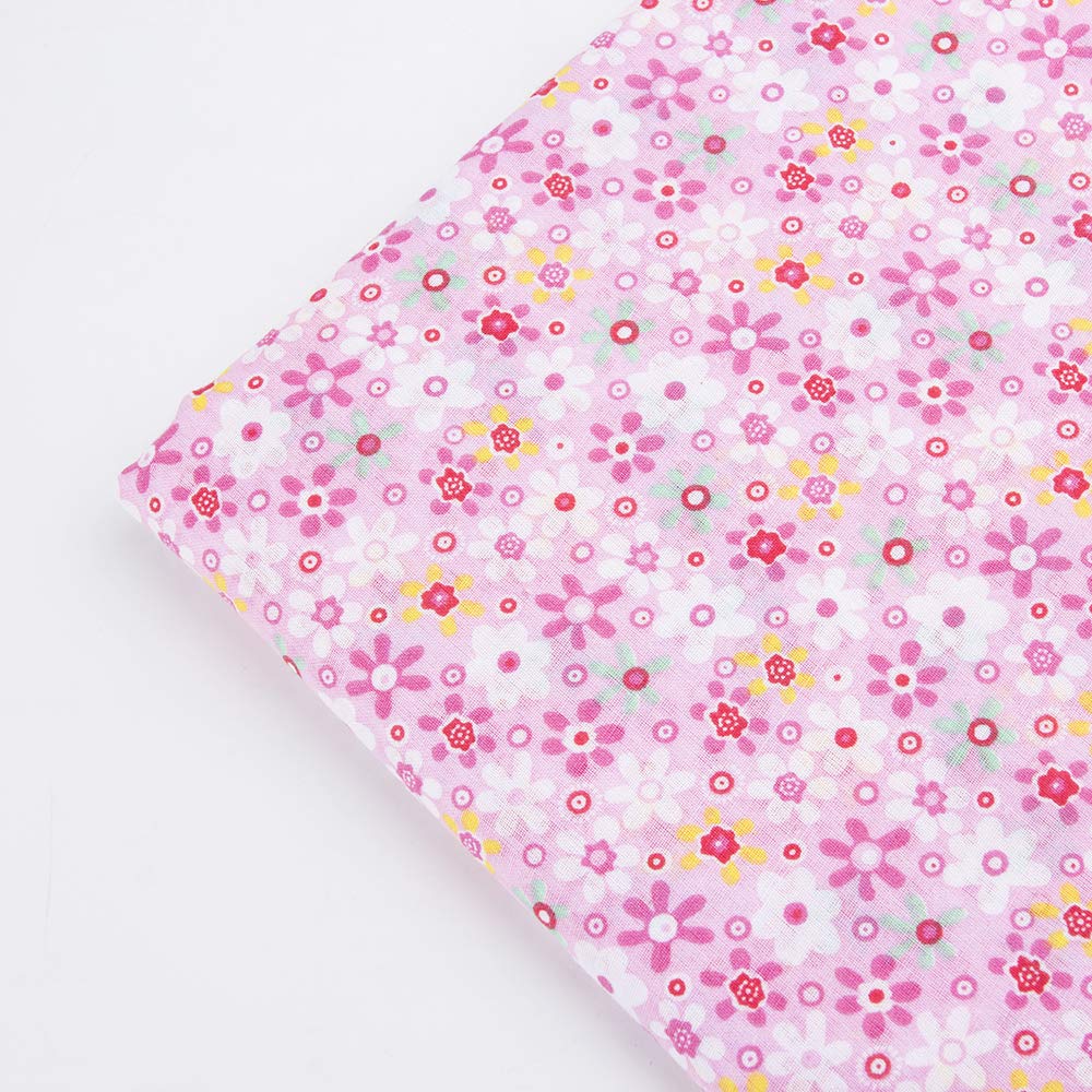 7Pcs 20" x 20" Cotton Fabric DIY Making Supplies Quilting Patchwork Fabric Fat Quarter Bundles DIY for Quilting Patchwork Cushions Cotton Fabric for Patchwork (20" x 20", Pink)