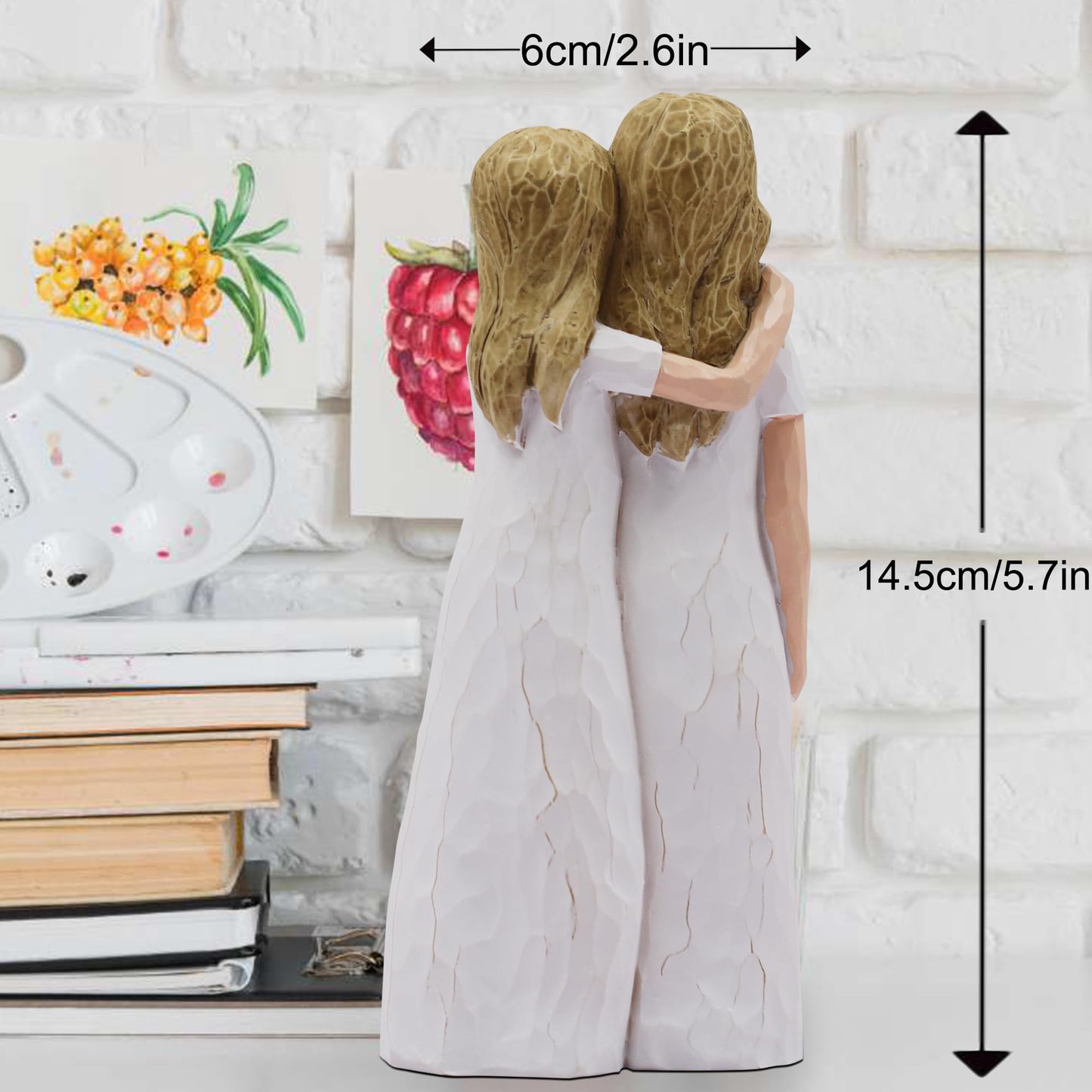 AcowSpt Mom Birthday Gifts from Daughter, Birthday Gift for Mom from Daughter, Valentines Day Gifts for Moms, Sculpted Hand-Painted Figurine