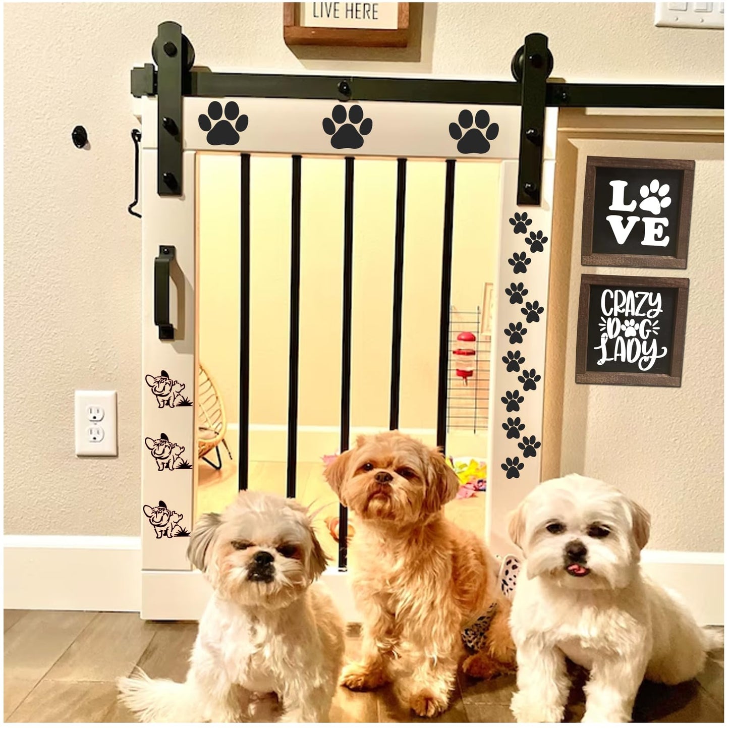 Small Stencils for Painting on Wood Reusable, 3 Inch Reusable Stencil for Craft Ornament Paint Template Stencils for Wall Card Rock Wood Signs Coasters Canvas Home Decor (Dog)