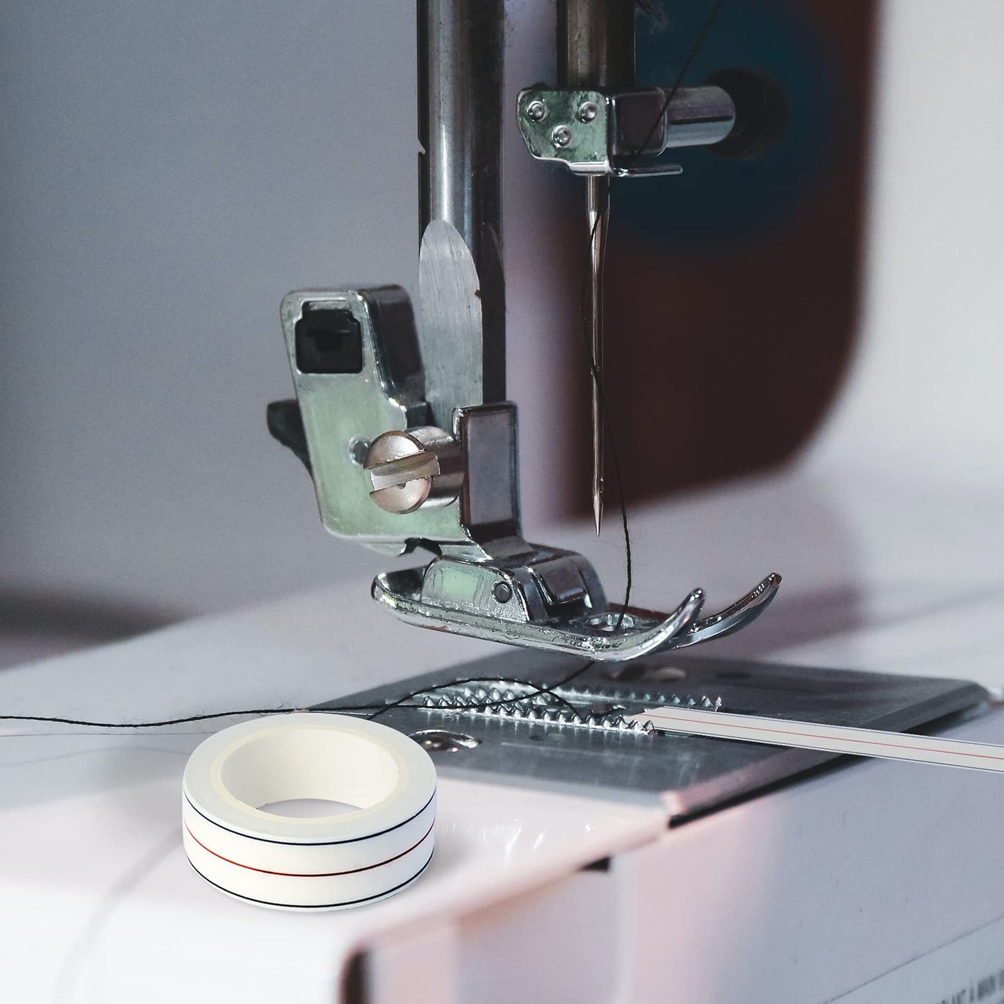 TSSART 1/4" Seam Diagonal Seam Tapes - 10Yard Each Roll Sewing Basting Tape for Stitching Straight Diagonal Seams Instruction Tool (2Pack)