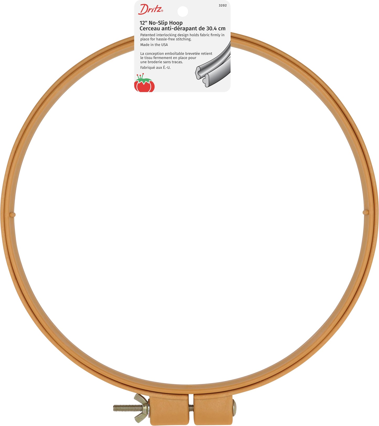 Dritz 3202 Plastic No-Slip Quilting Hoop, 12-Inch