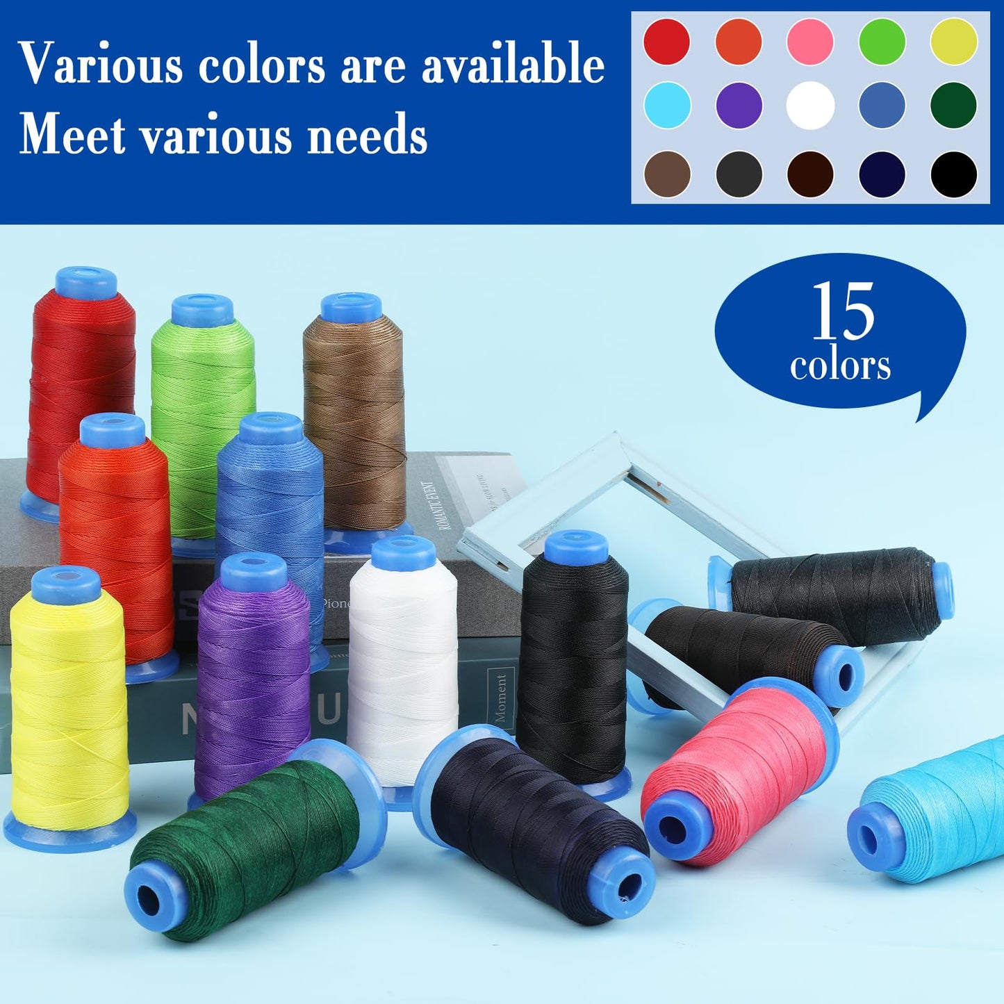 Premier Yarn 0.55mm Beading Thread - 490 Yards Round Polyester Cord, Ideal for DIY Craft, Bracelet Making, Jewelry & Sewing