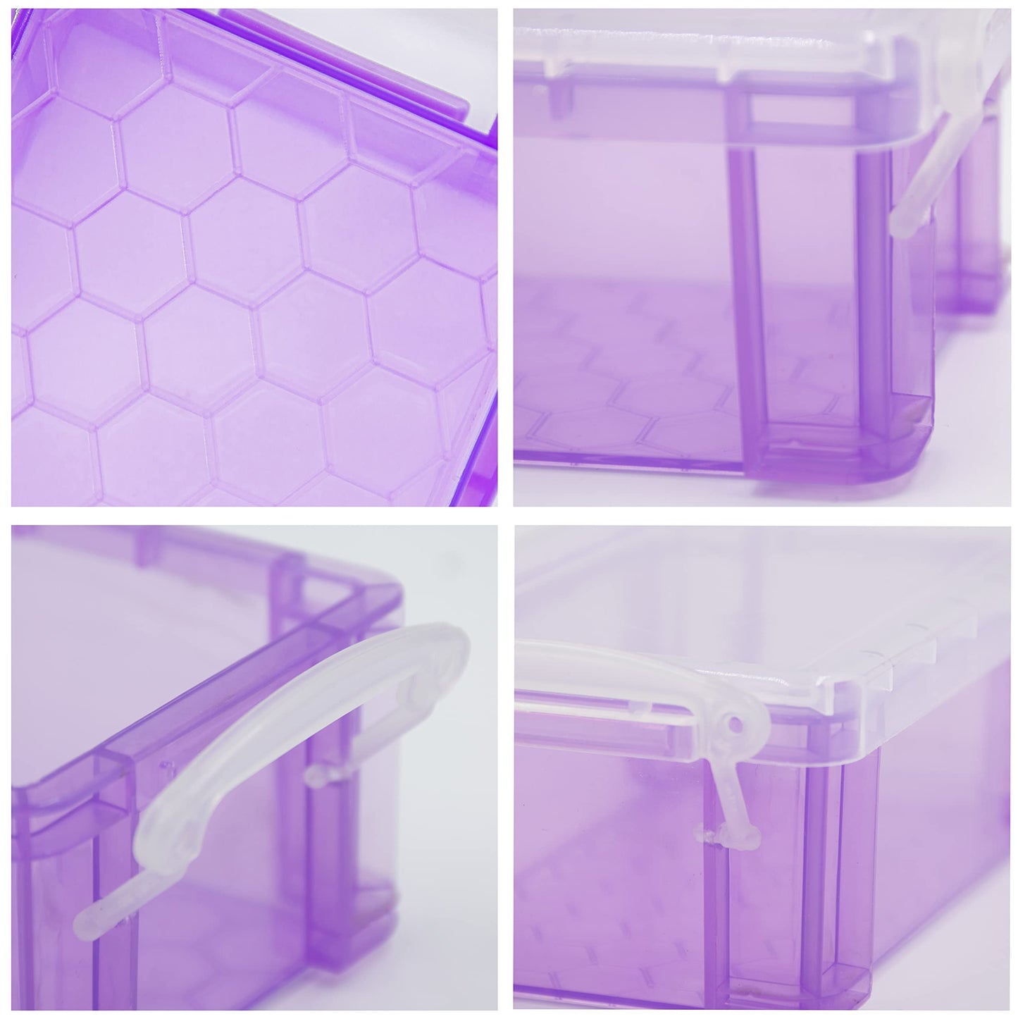 testyu Small Plastic Box, 4.3" X 2.3" X 1.5" Stackable Mini Storage Box with Lid, Clear Organizer Container for Jewelry Beads Small Crafts Items Accessories - 6 Pack