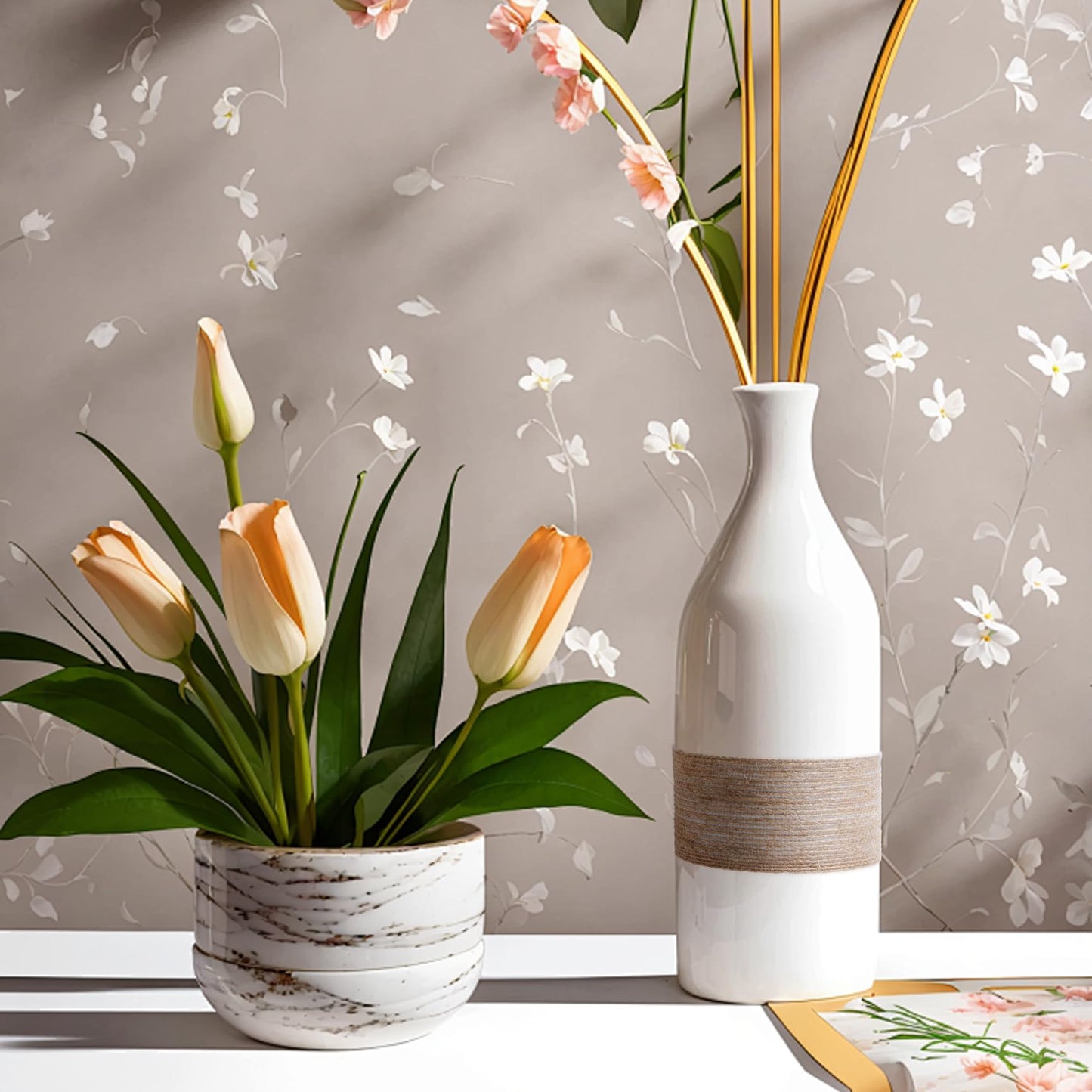 4 Rolls Burlap Ribbon Rustic Jute Mesh Ribbons for Crafts, Craft Ribbon Net Burlap Fabric Ribbon for Gift Wrapping Wedding Tree Wedding Christmas Halloween Decoration (Total Length: 10 Meters)