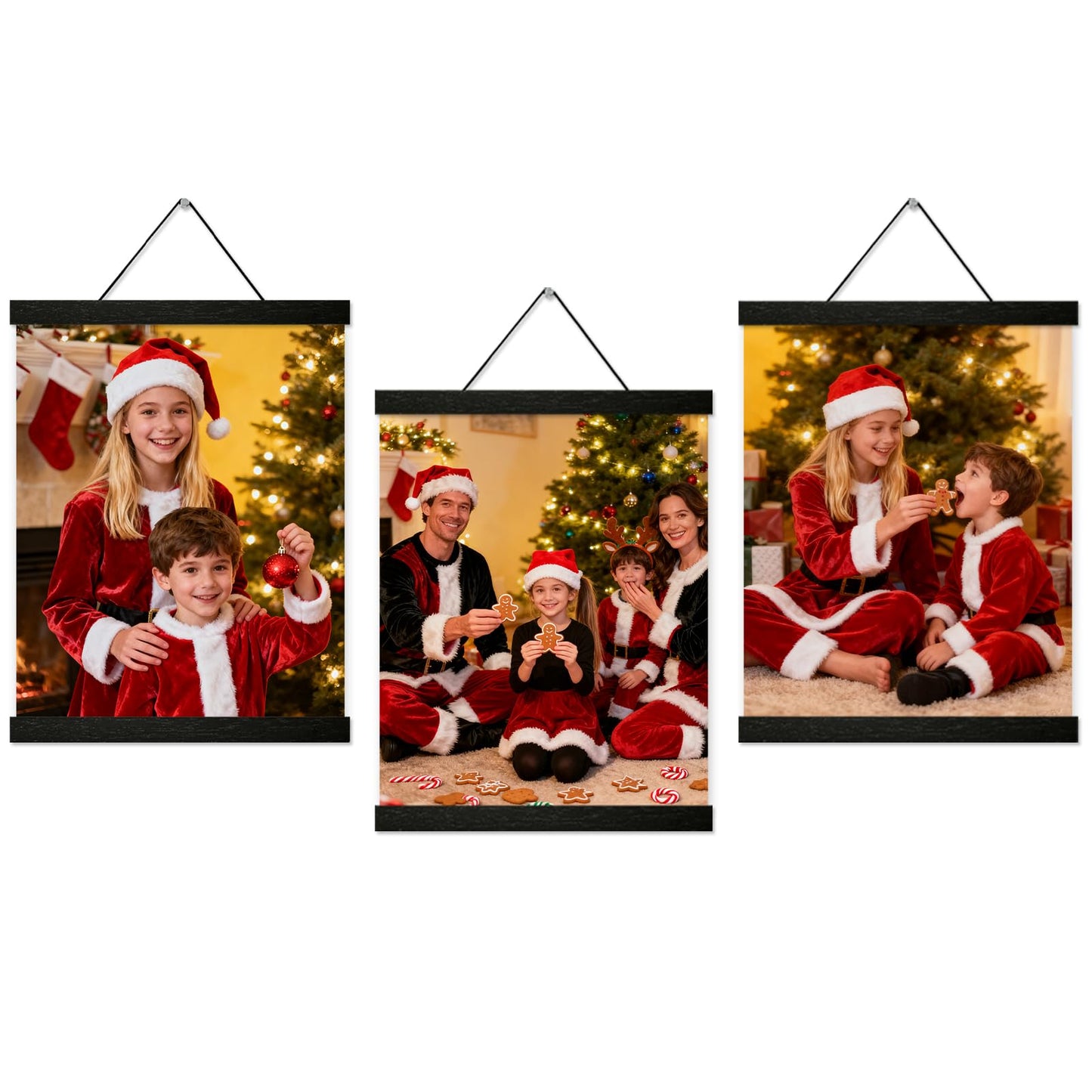 artwood 3 Pack Magnetic Poster Hanger Frame 12 inch Black,12x16 12x18 12x20 12x24 Wood Magnet Frames Hangers for Photos, Pictures, Prints, Maps, Canvas Artwork,Diamond Art Painting,Canvas Hanger