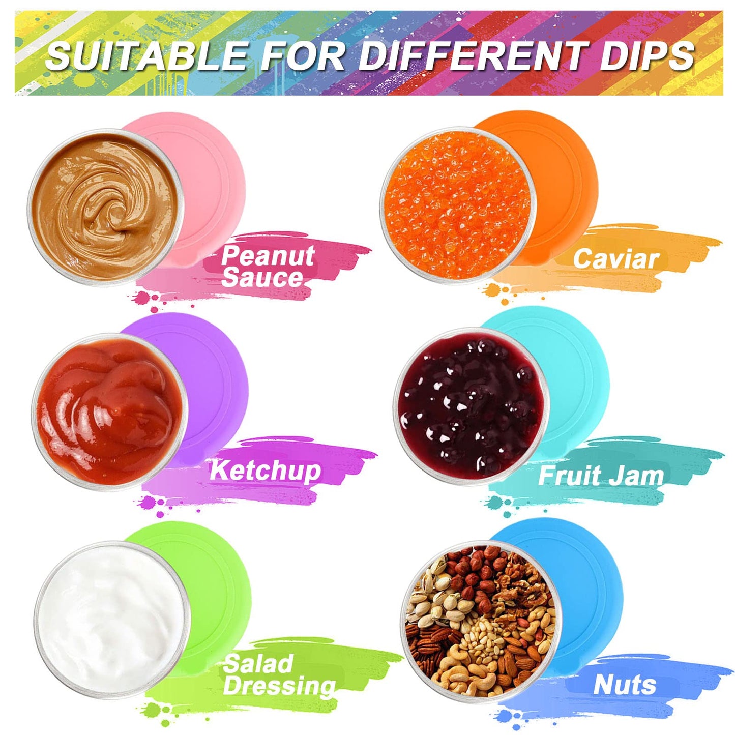 10PCS Food Storage Bags Silicone, Leakproof Reusable Storage Bags, Reusable Snack Bags Silicone for Home Food Storage, Kids School Lunch,Picnic and Travel (Salad Dressing Container)