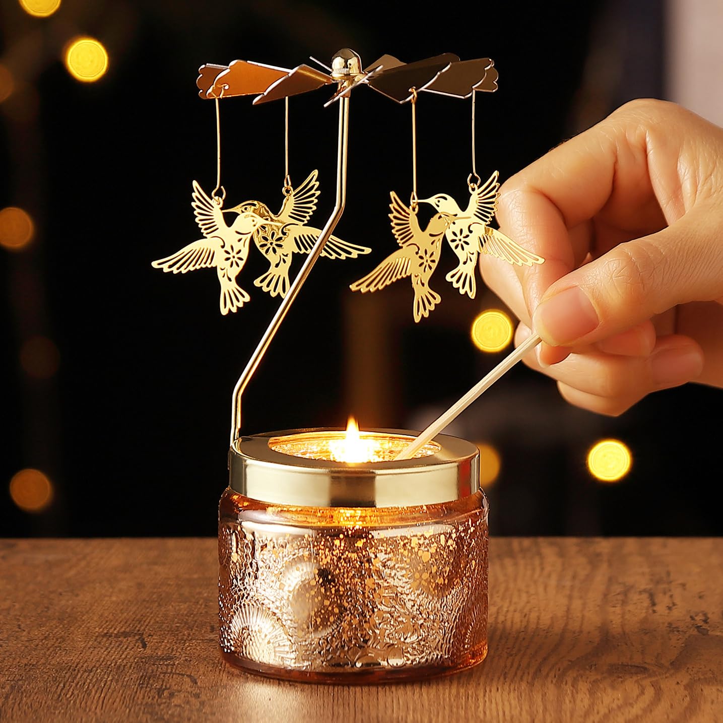 Hummingbird Gifts for Women, Birthday Gifts for Mom Daughter Sister Wife, Unique Easter Gift for Friend Women, Rotatable Scented Candles Gift for Mothers Day Anniversary Christmas
