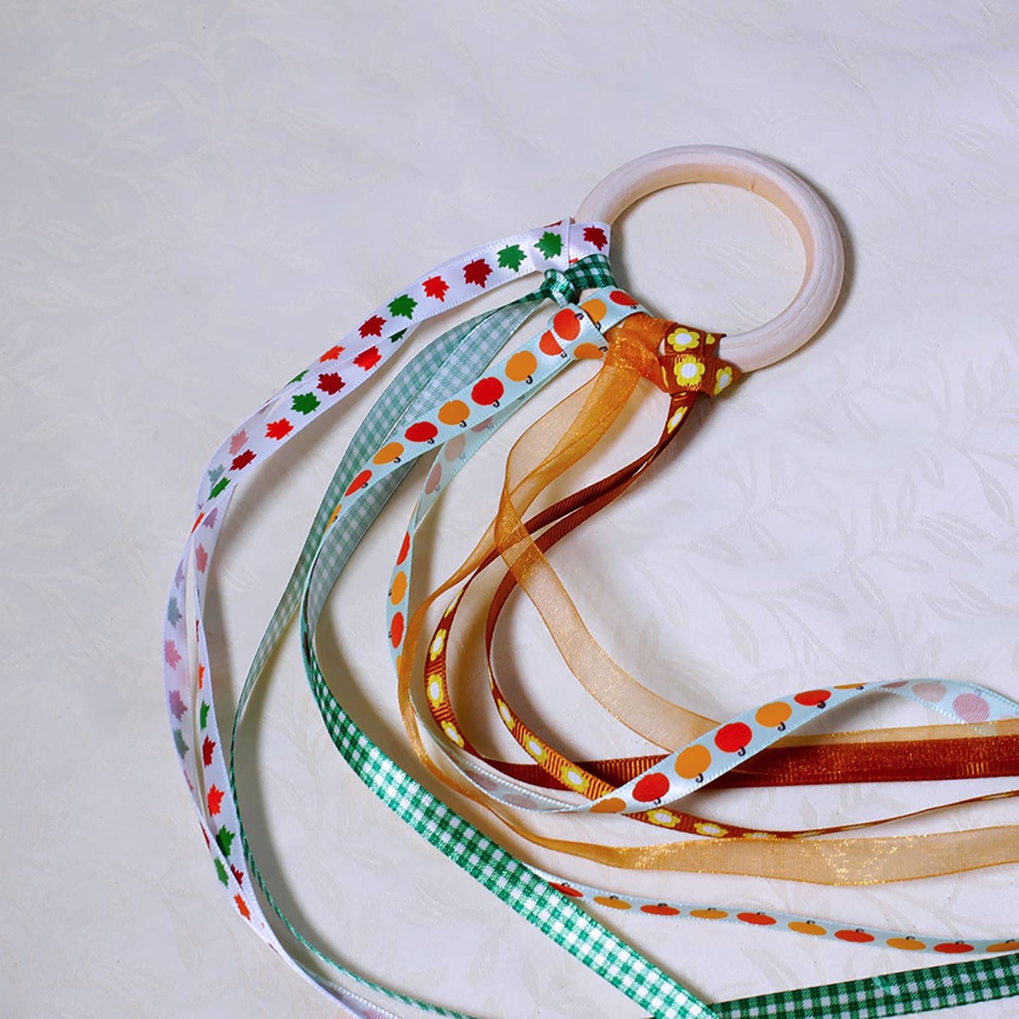 18 Rolls Fall Ribbons Bulk Trims Printed Grosgrain Ribbons Multicolor Satin Ribbons Organza Ribbons Velvet Ribbon 3/8" Wide for Craft Gift Wrapping Autumn Holiday Wedding Festival Season Party