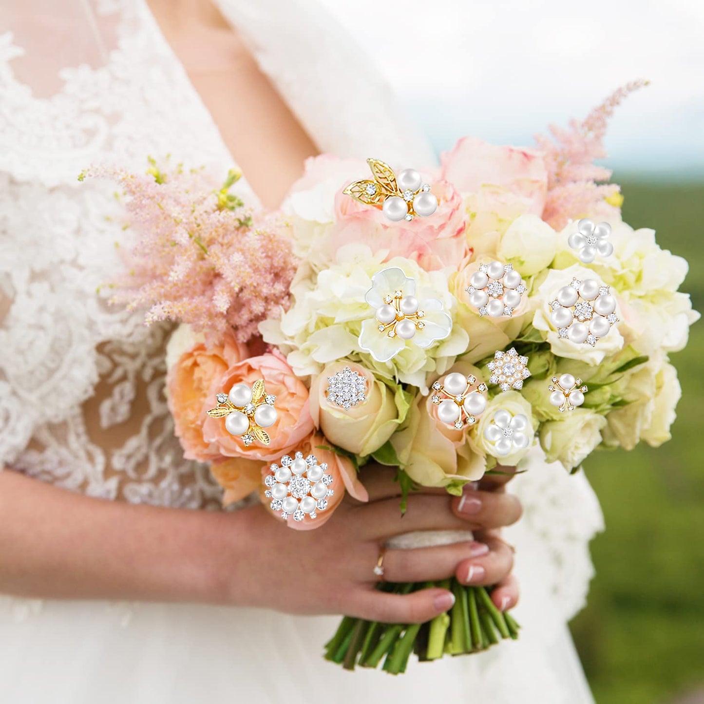 60 Pieces Rhinestone Buttons,Faux Pearl Embellishments Buttons,Flat Back Flower Rhinestone Buttons for Crafts,Jewelry Making,DIY Wedding Decorations,Clothes Bags Shoes Supplies