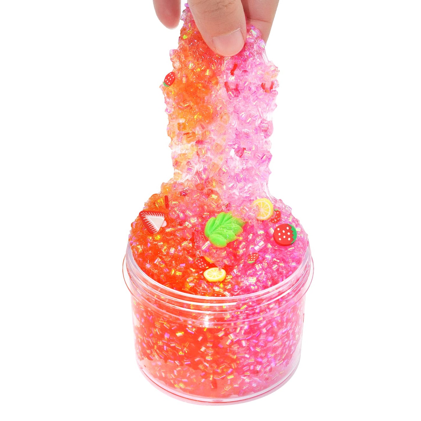 Newest Crunchy Slime Glimmer Slime with Strawberry Blitz Slime with Orange,Leaf Butter Slime kit for Girls,Super Soft and Non-Sticky, Birthday Gifts Party Favors for Girl and Boys (12oz)