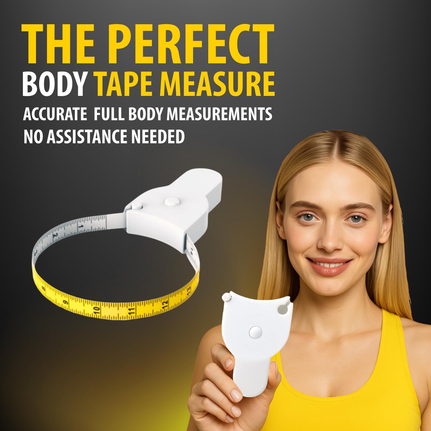 Perfect Body Tape Measure - 80 Inch Automatic Telescopic Tape Measure - Retractable Measuring Tape for Body: Waist, Hip, Bust, Arms, and More (White - 80 inch)
