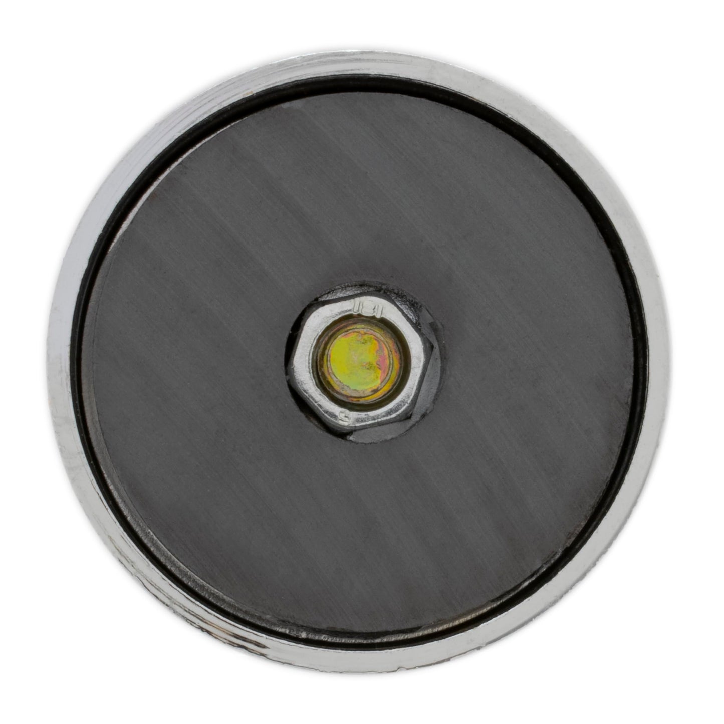 Master Magnetics Round Base Magnets with Knob - 1.43" Diameter, 0.98" Total Height with 1" Diameter Knob, 16 Pound Pull, Chrome, Pack of 4, HMKR-45X4