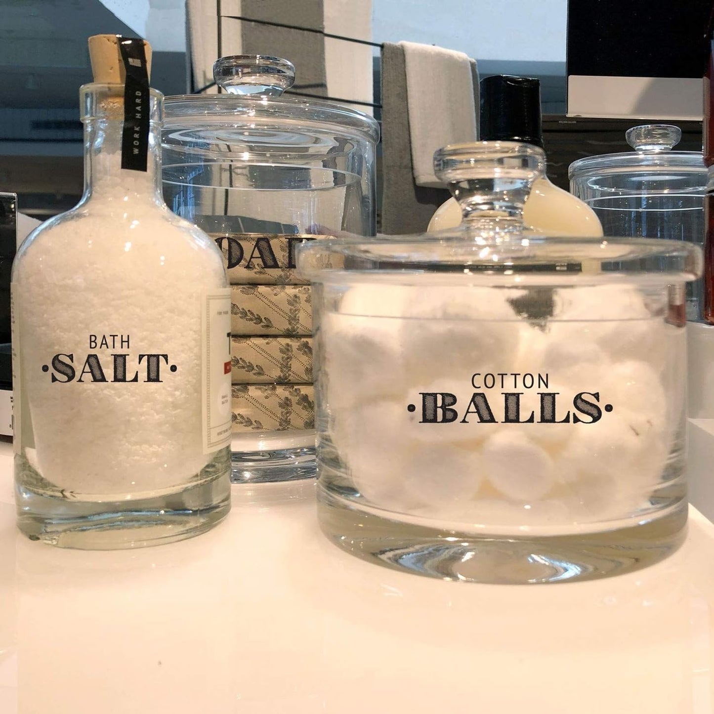 Talented Kitchen Farmhouse Bathroom Beauty Organization Labels -72 Bathroom & Makeup Organization Preprinted Sticker. Water Resistant, Canister Labels. Jar Decals Bath Storage (Set of 72 - Bathroom)