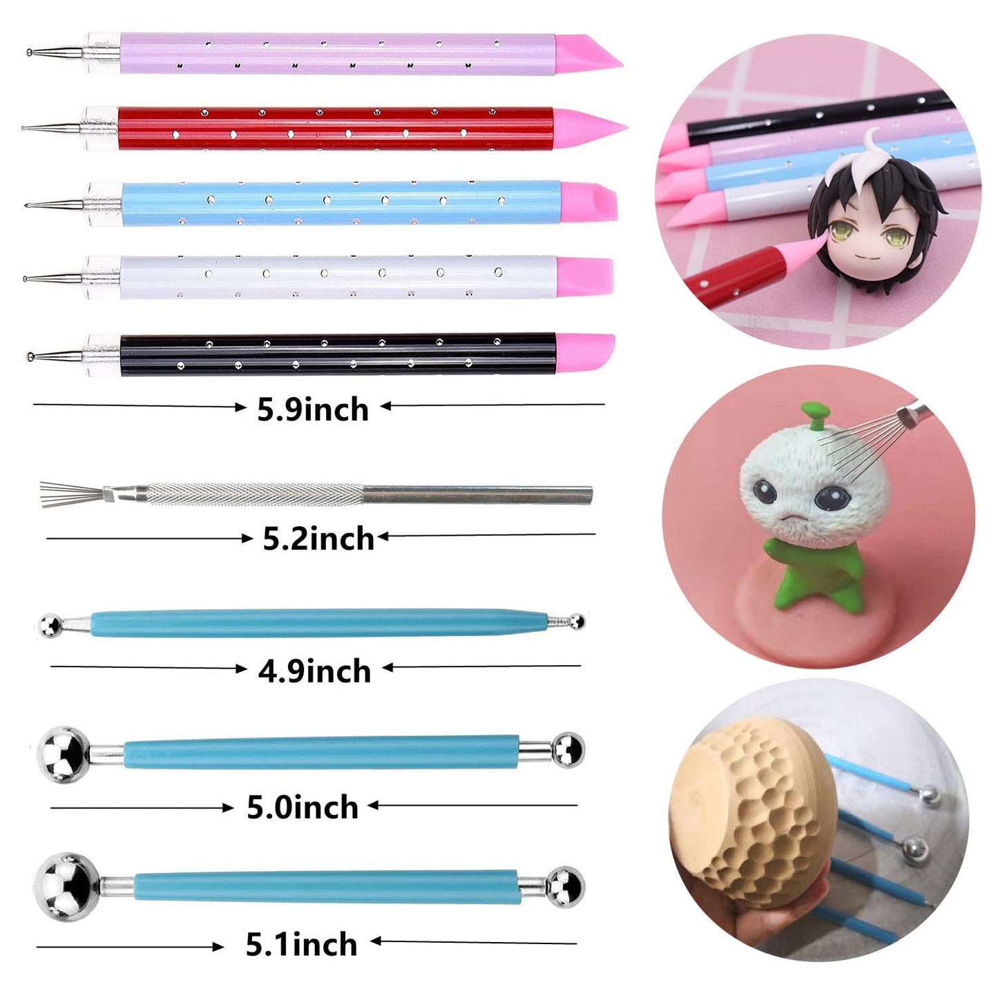 28pcs Polymer & Pottery Sculpting Tools Set,Ceramic Tools, Modeling Clay Supplies Tools Kit for Carving,Trimming,Sculpture,Beginners