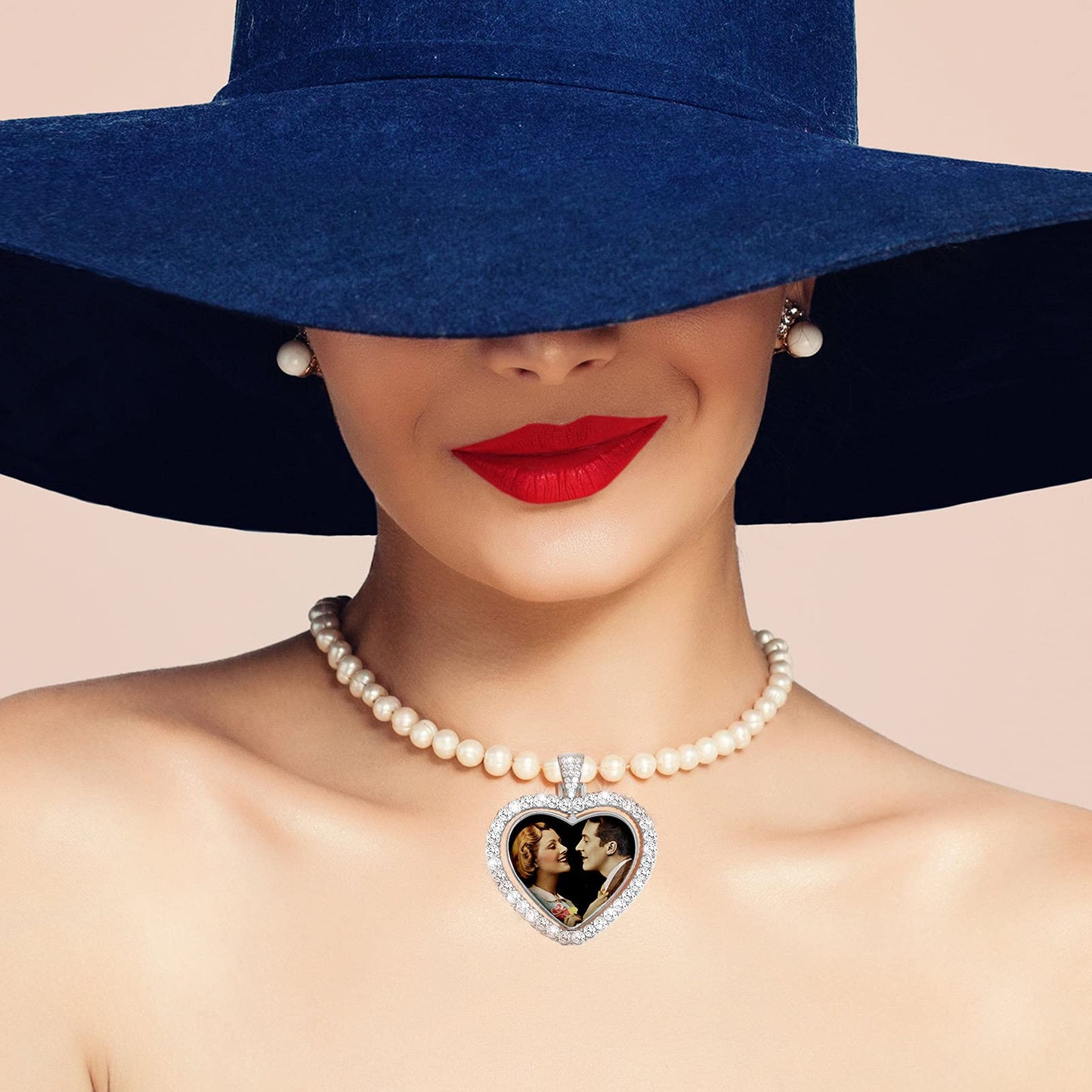 Hicarer 24 Pcs Rhinestone Pendant Trays Set Including 8 Heart Shape Double Sided Blank Pendant Charms with 16 Glass Domes Blank Discs Necklaces Halloween Jewelry Making (Gold, Silver)