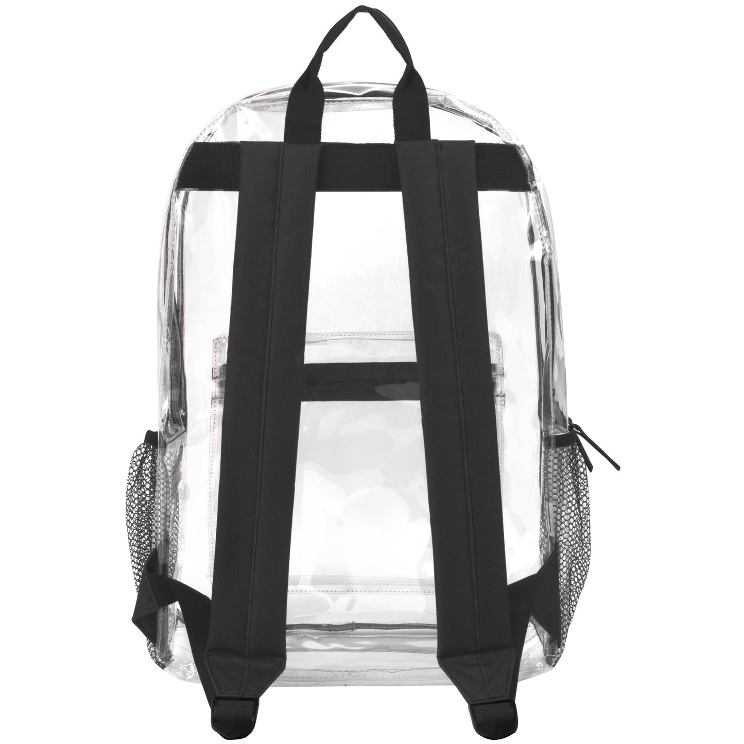 Clear Backpack Heavy Duty Transparent Bookbag for Kids, Boys, Girls, School, Travel, Stadium Approved (Black)