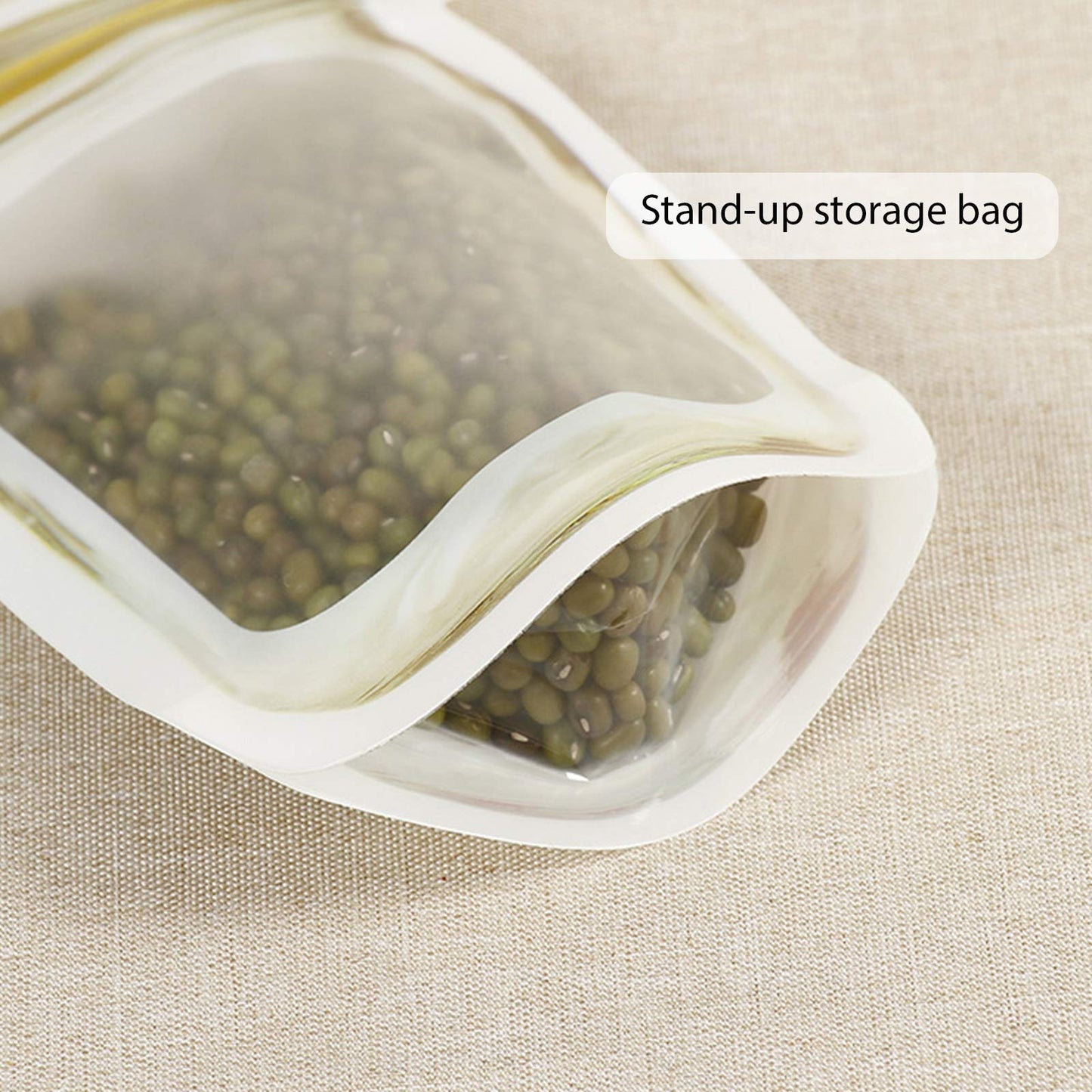 Mason Jar Bags Yellow, 20 Pcs Reusable Airtight Seal Food Storage Bags Leak-Proof Saver Bags for Travel Camping