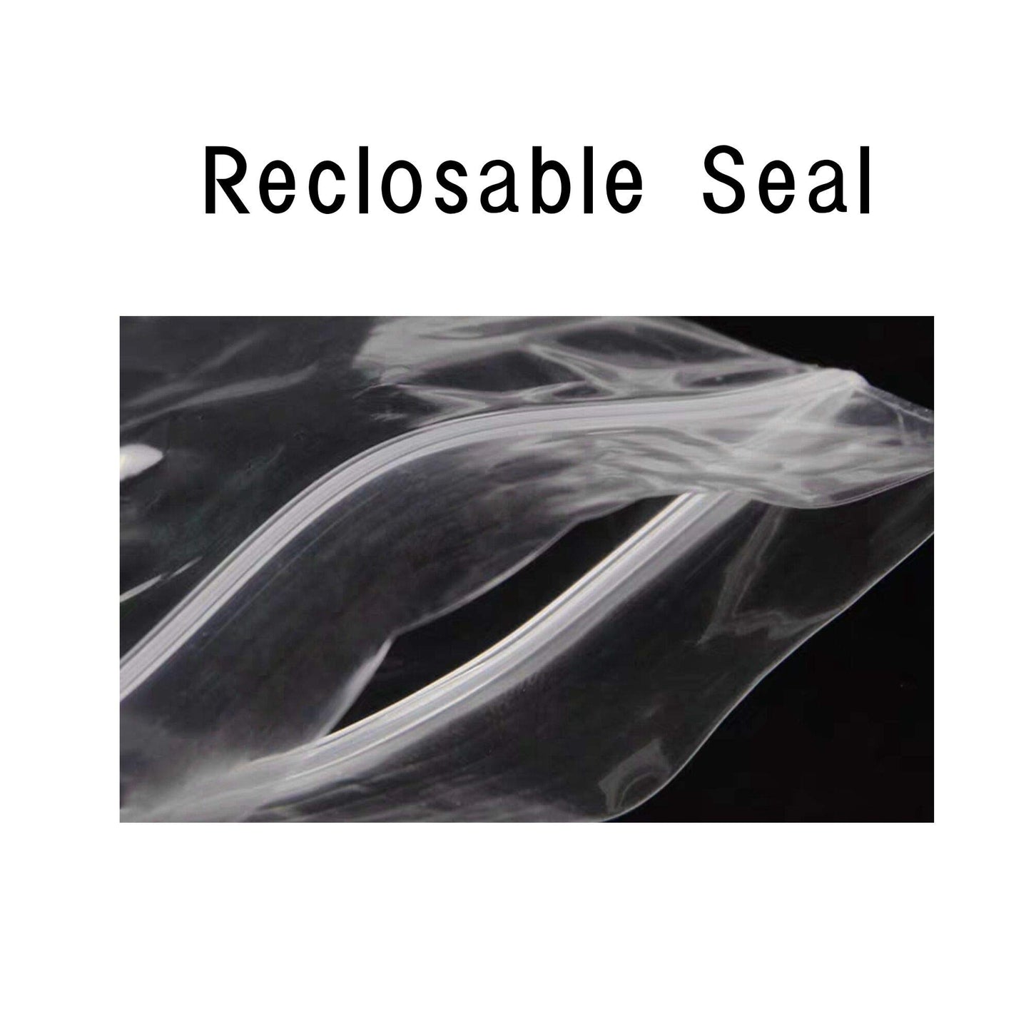 BornFeel Long Jewelery Bags 3 x 8'' 100pcs Clear Zipper Reclosable Necklace Bags with Hang Hole Poly Zip Seal Storage Bags for Packaging Shipping Incense 2 Mil (4 Sizes to Choose from)