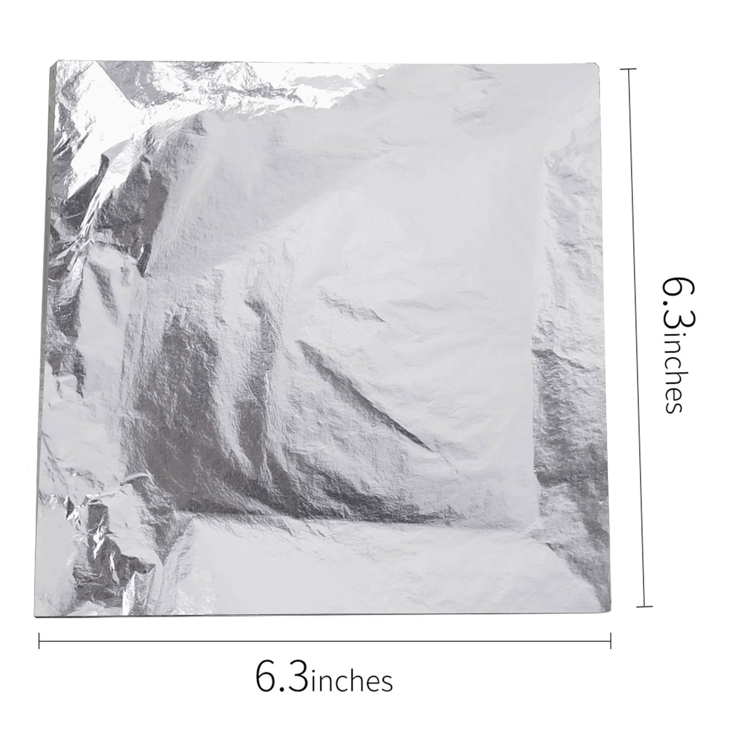 Silver Leaf Sheets,14cm 100pc Gold Leaf Foil, Gilding Silver Foil for Nail, Art Crafts, Home Decoration, Furniture,Painting