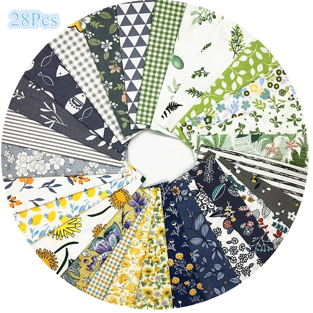 12 x 12 inches Print Cotton Precut Craft Fabric Bundle Squares for DIY Sewing Scrapbooking,Quilt Fabric Squares for Masks (30cm x 30cm) 28Pcs