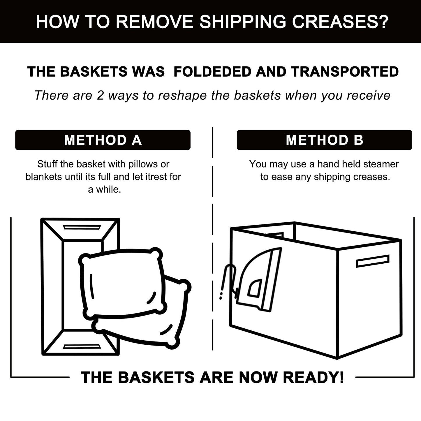 OIAHOMY Large Blanket Basket,Storage Basket with Handle, Blanket Basket for Living Room, Rectangle Woven Cotton Rope Basket for Bedroom, Toy Baskets Organizer Bins, 22" x 17" x 12" in, Dark Grey