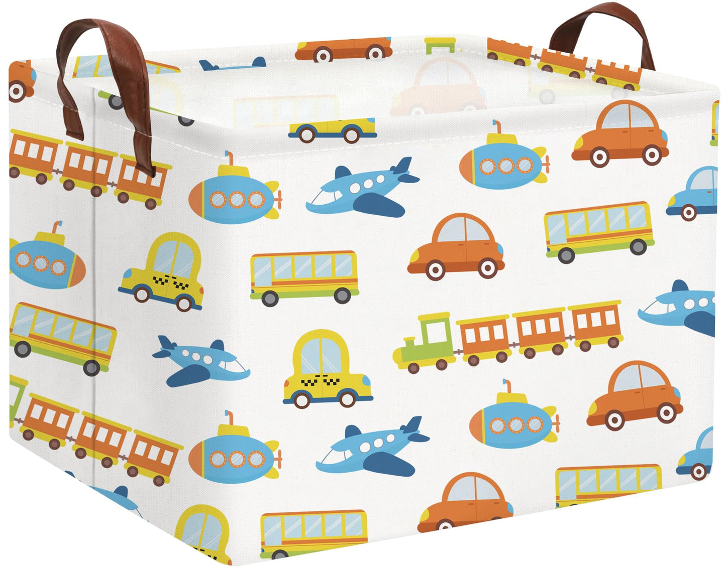 Car Kids Storage Basket Baby Boy Girls Basket Gift Basket Empty Cute Storage Bin Organizer Boxes Kids Toy Basket Rectangular Car Room Decor Book Shelf Basket (Car)