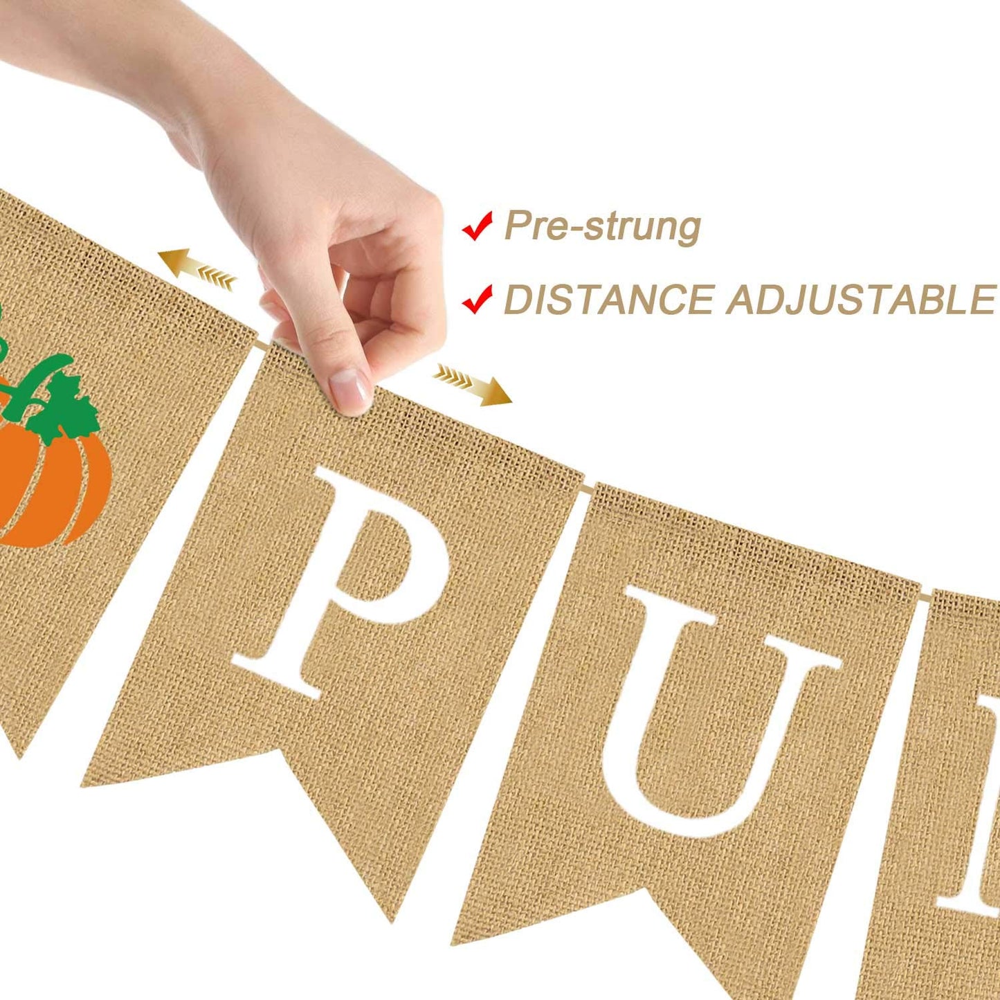 Jute Burlap Little Pumpkin Banner Fall Baby Shower Gender Reveal Birthday Party Garland Decoration