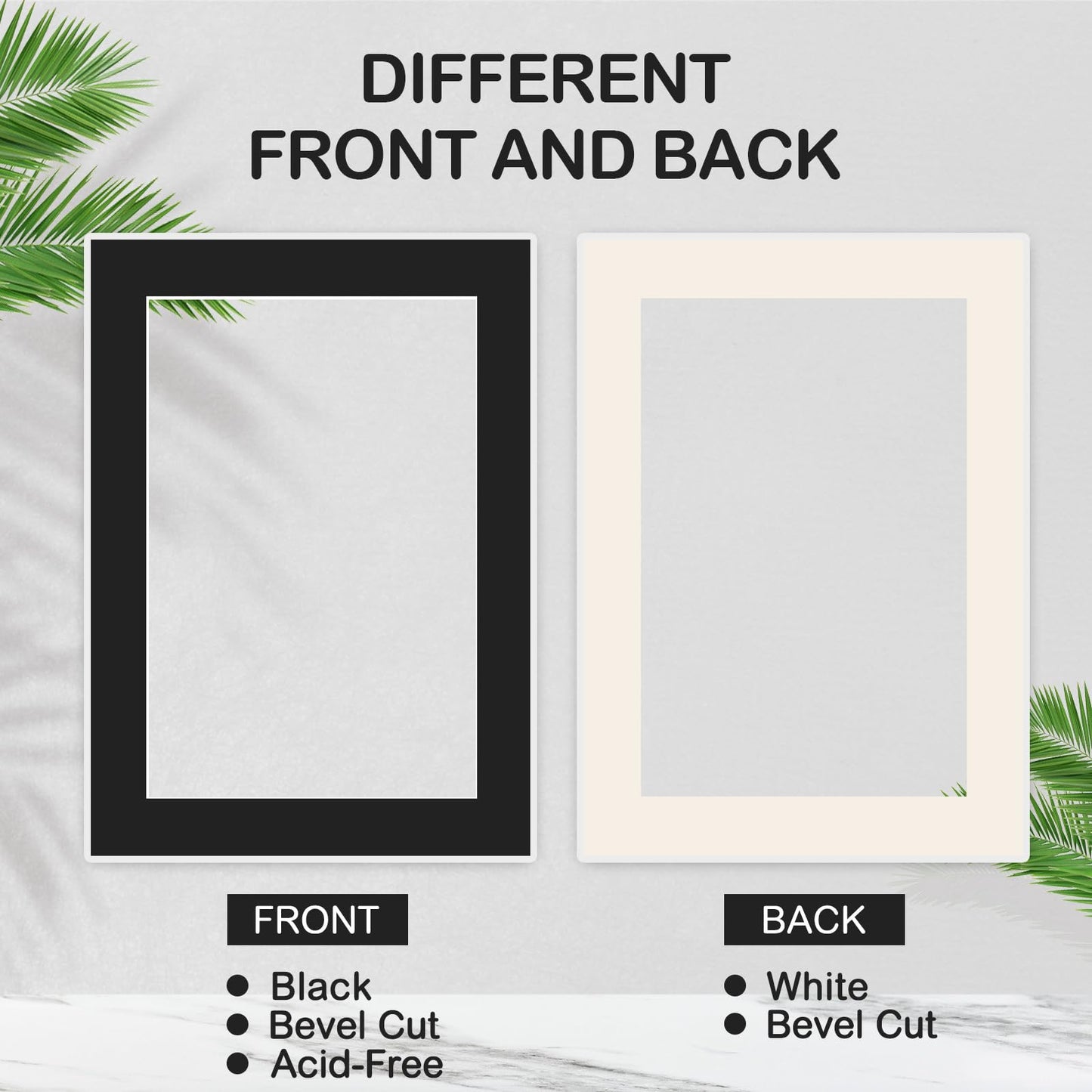 15 Pack 5x7 Black Picture Mats, Frame Mattes for 4x6 Pictures Display Photo Frame Mat Core Bevel Cut Mat Board Show Kit for Photos, Prints, Artworks
