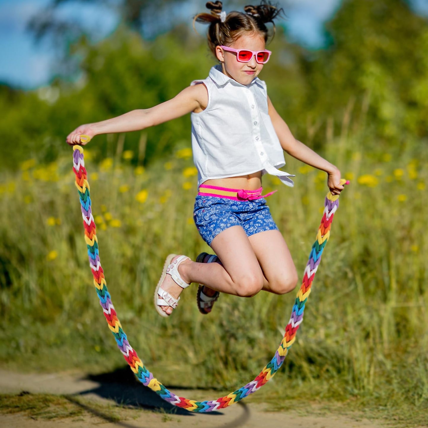 Weaving Loom Loop Refill,7 Inch 288 Pcs in 8 Vibrant Colors, Potholder Loops, Loom Refill Loops Craft for Kids