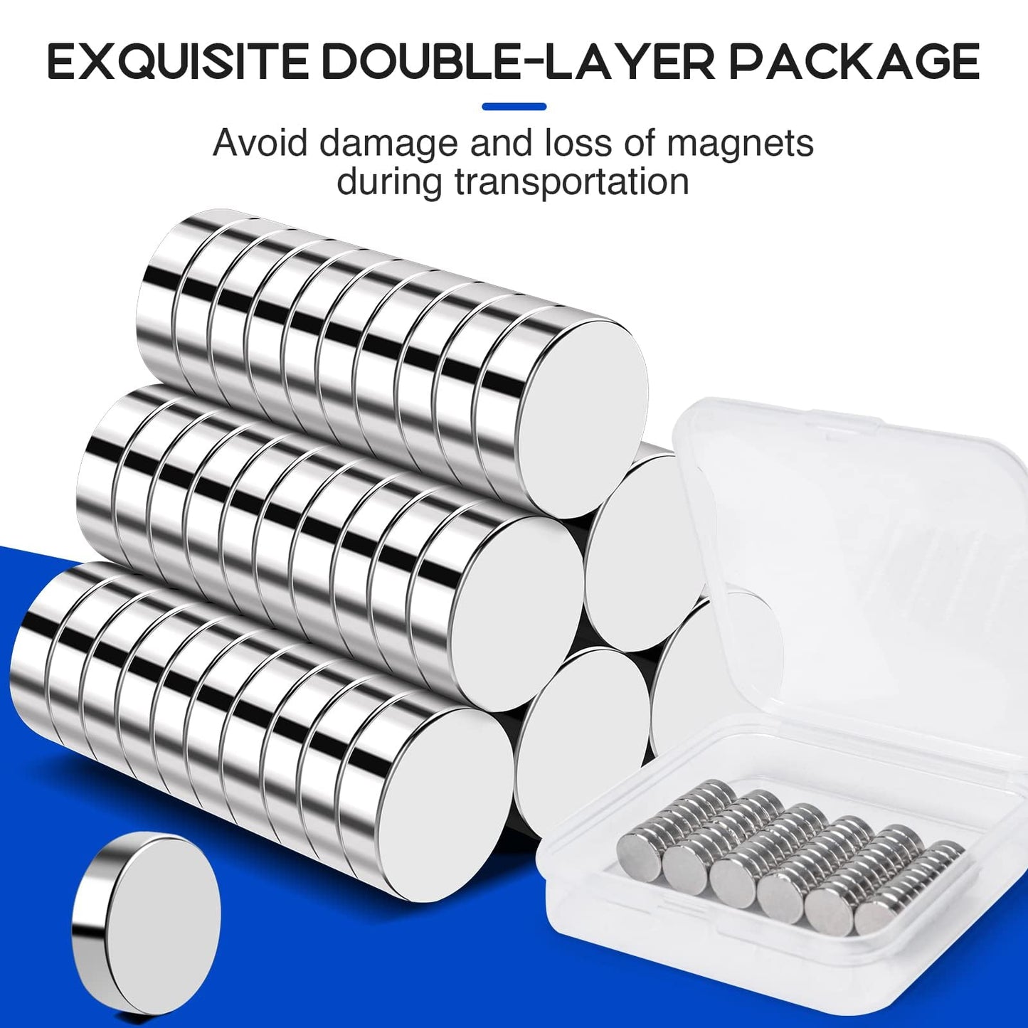 VSKIZ Refrigerator Magnets, 120 Pcs Rare Earth Magnets, Neodymium Fridge Magnet Whiteboard Magnets for Crafts, DIY, Office, Dry Erase Board