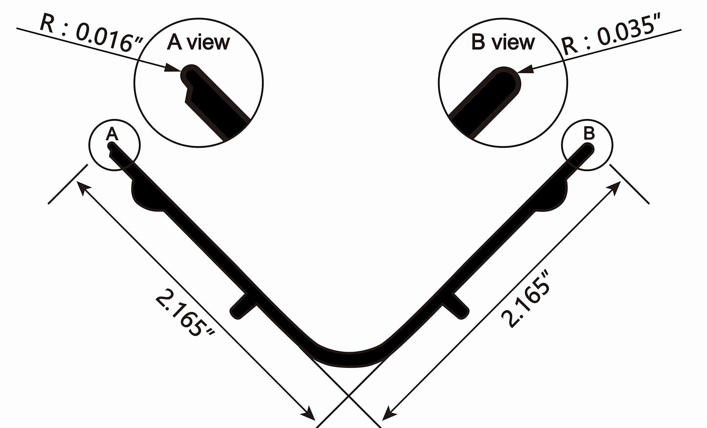 Gold-Up Dual Edge Aluminum Emulsion Scoop Coater for Silk Screen Printing Coating Tool (8 Inch)