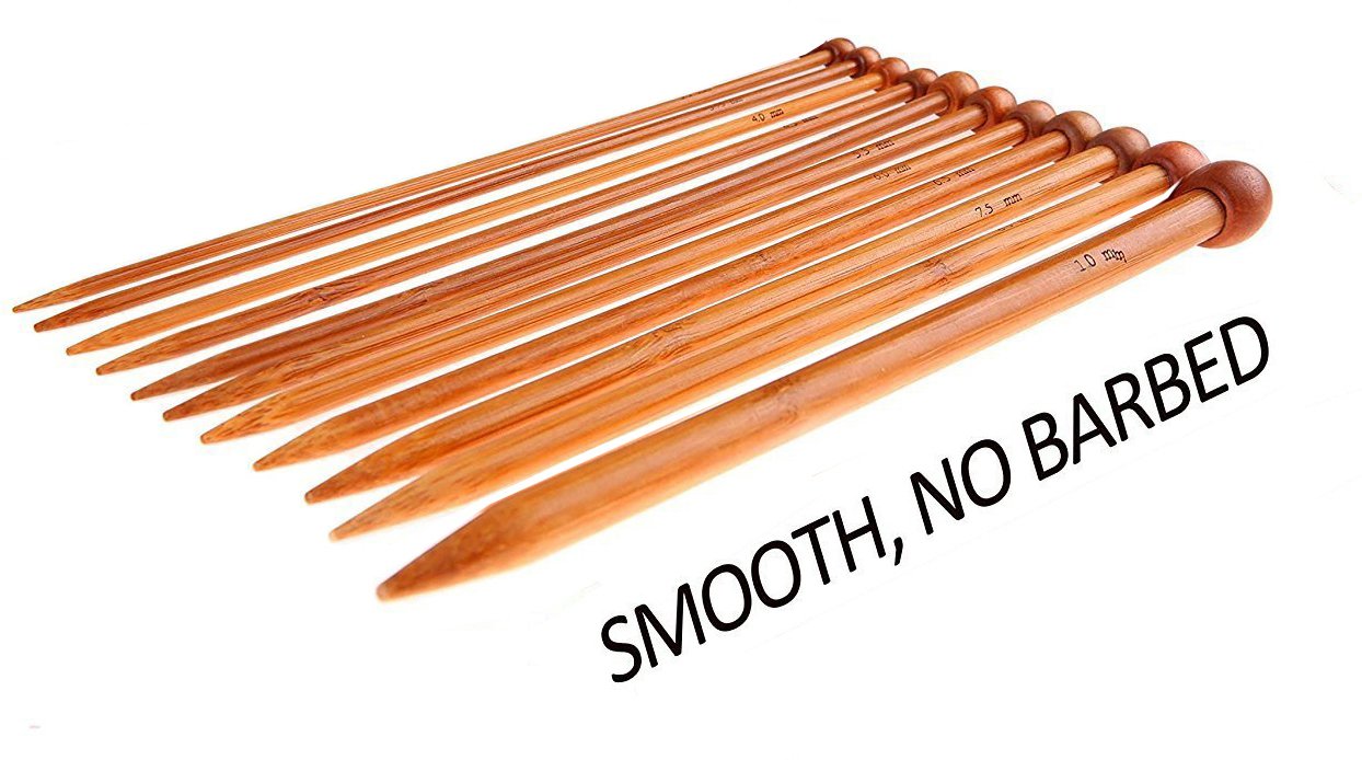 Bamboo Knitting Needles Set Knitting Needle Case Kits for Beginners Wooden Wood