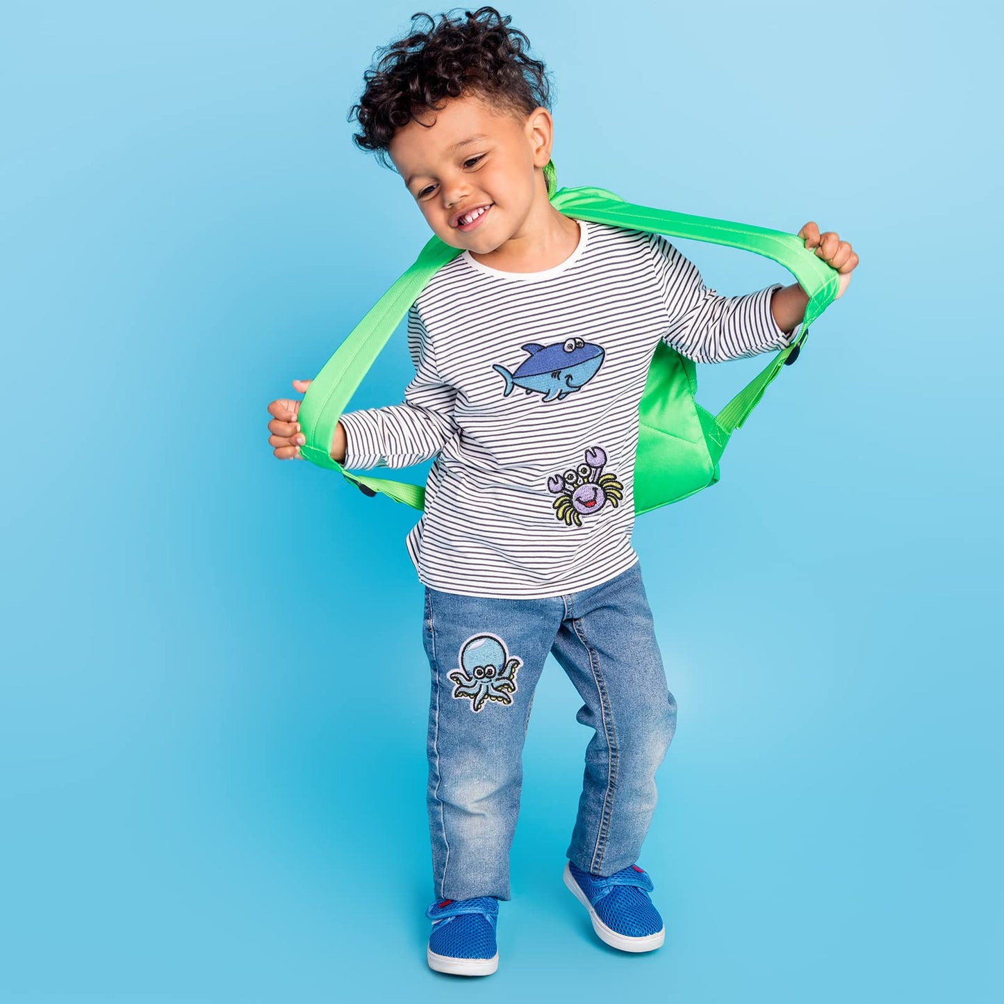 15 Pieces Ocean Animal Embroidered Iron on Patch, Iron on Patches Set, Sew On/Iron on Patch Applique for Clothes, Dress, Hat, Jeans, DIY Accessories