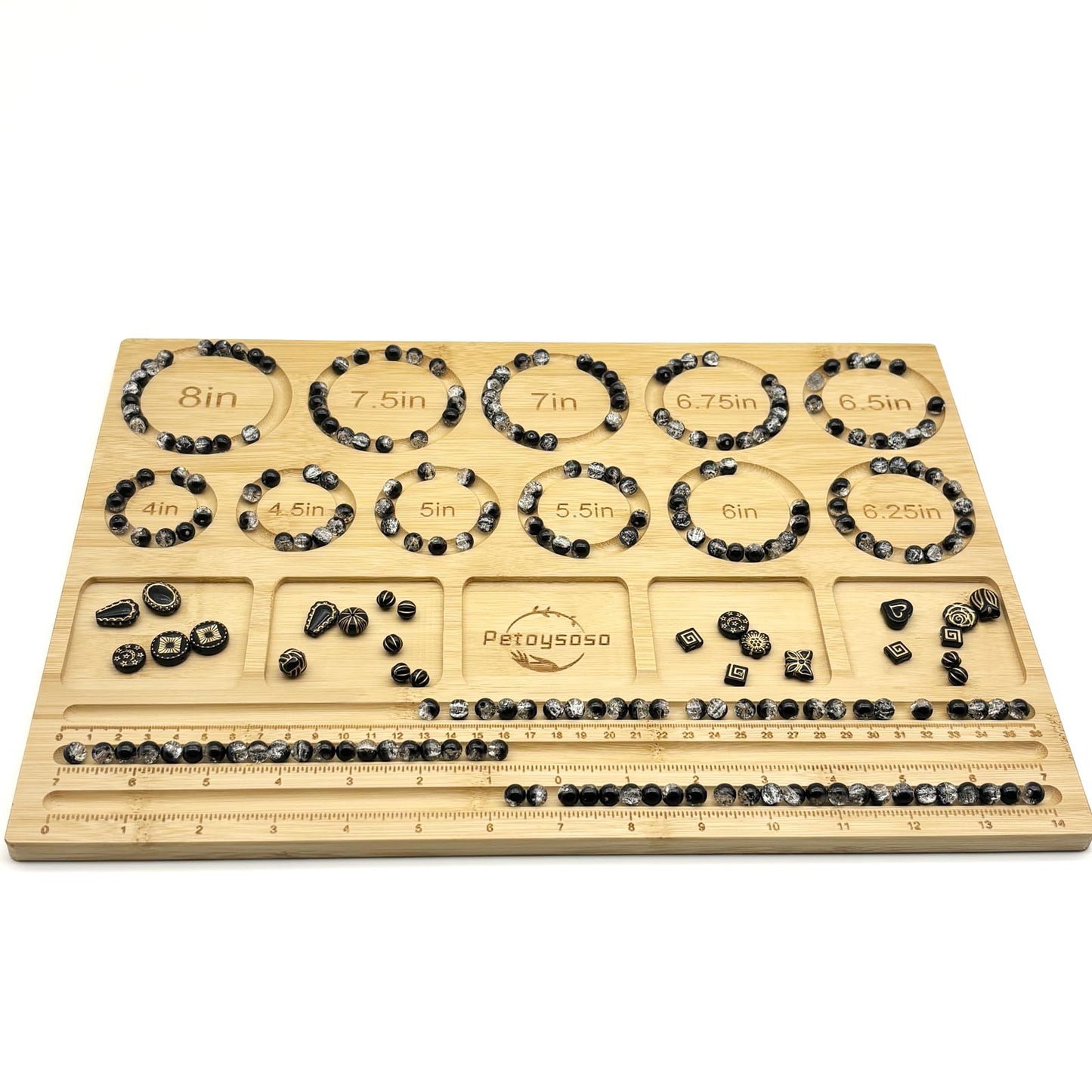 Bead Boards for Jewelry Making, Thicken Bamboo Beading Board for Jewelry Bracelet Making, Bracelet Bead Board, Bracelet Bead Board for Bracelet, Jewelry Making Supplies 15.3x 11.2x0.5 Inches
