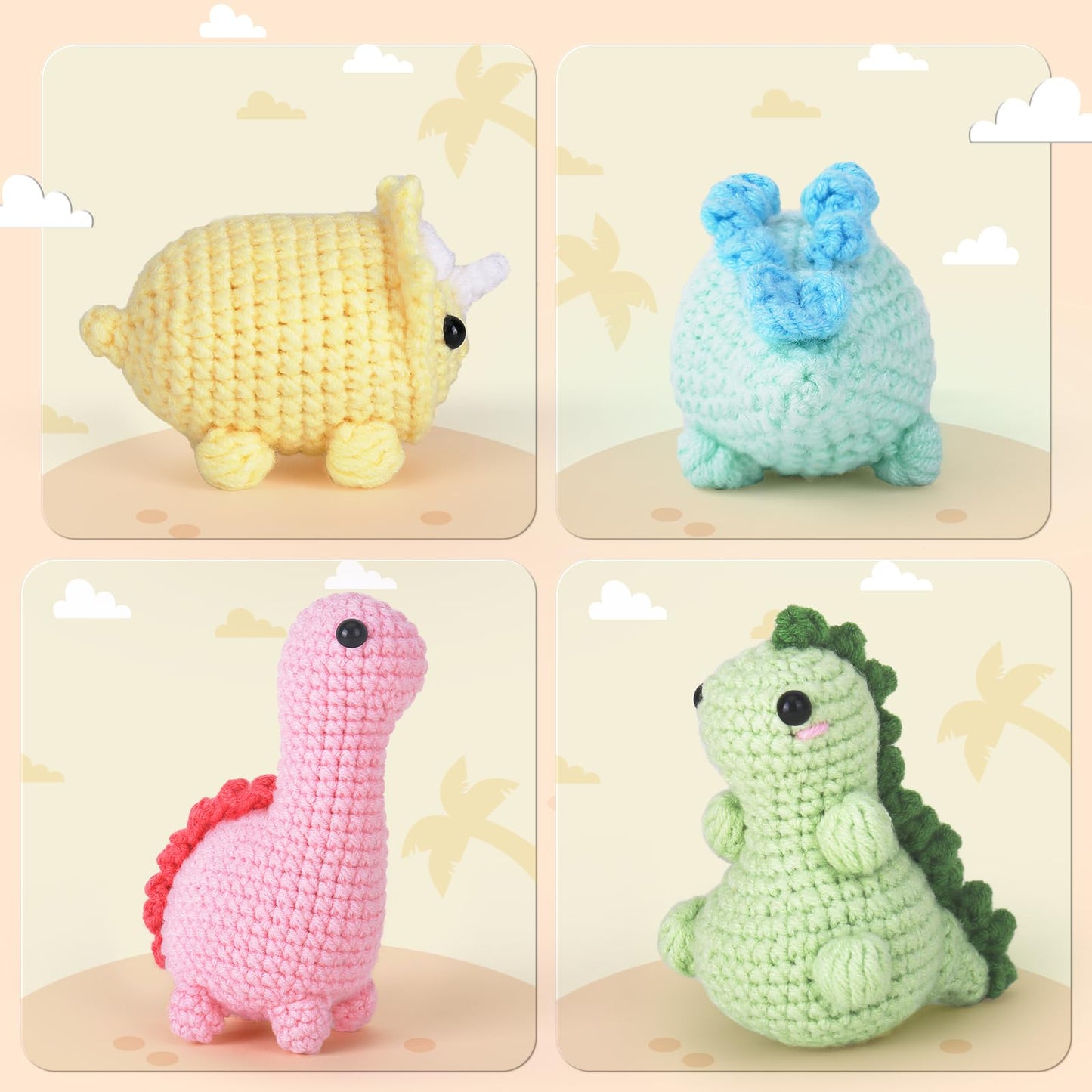 Crochetta Crochet Kit for Beginners, Crochet Kits with Step-by-Step Video Tutorials, Learn to Crochet Animal Kit for Adults Kids, DIY Craft Knitting Supplies, Monkey Amigurumi Gift(40%+ Yarn)