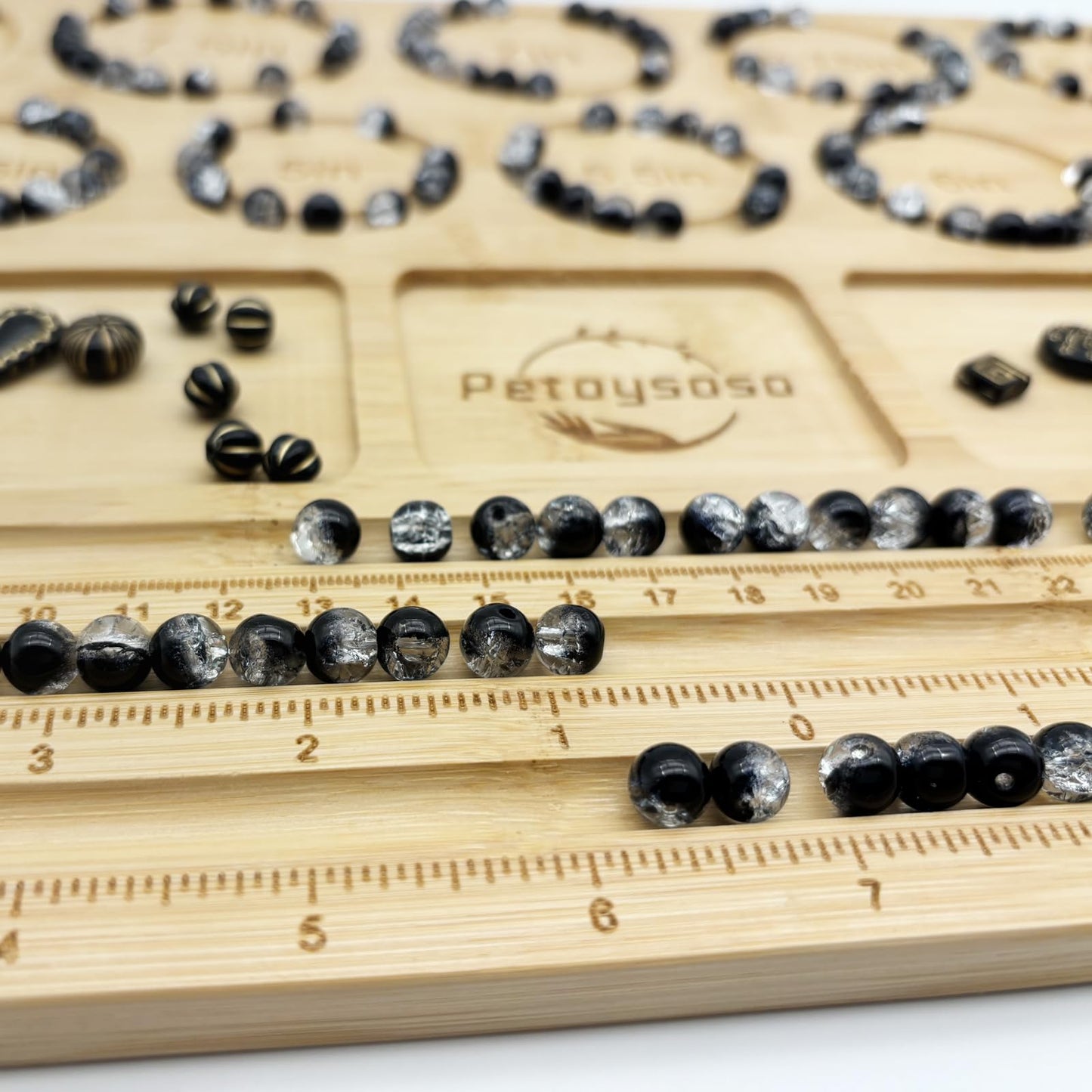 Bead Boards for Jewelry Making, Thicken Bamboo Beading Board for Jewelry Bracelet Making, Bracelet Bead Board, Bracelet Bead Board for Bracelet, Jewelry Making Supplies 15.3x 11.2x0.5 Inches