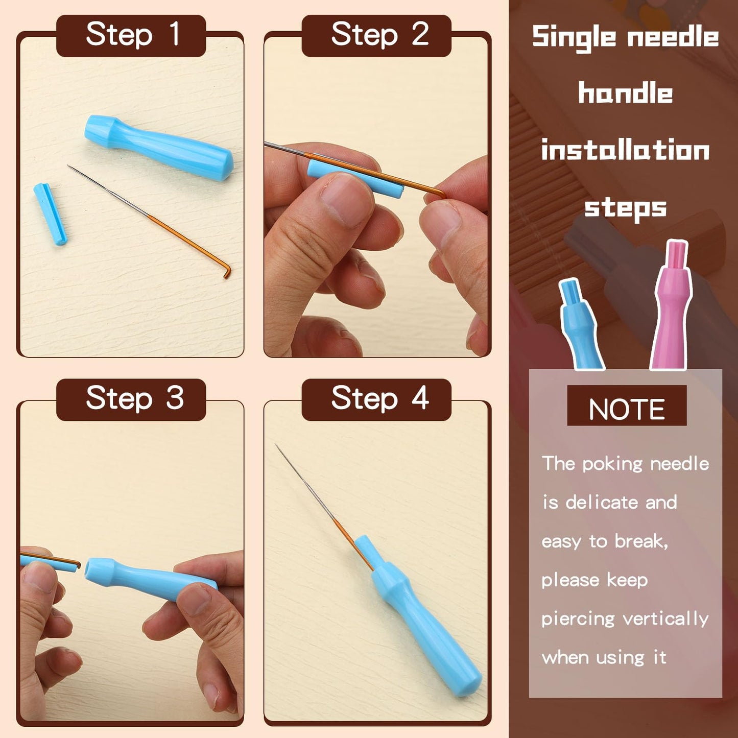 45 Pcs Needle Felting Tools, 4 Size 40 Pcs Wool Felting Needles with Plastic Handles, Needle Felting Supplies for Adult DIY Felting Wool Craft