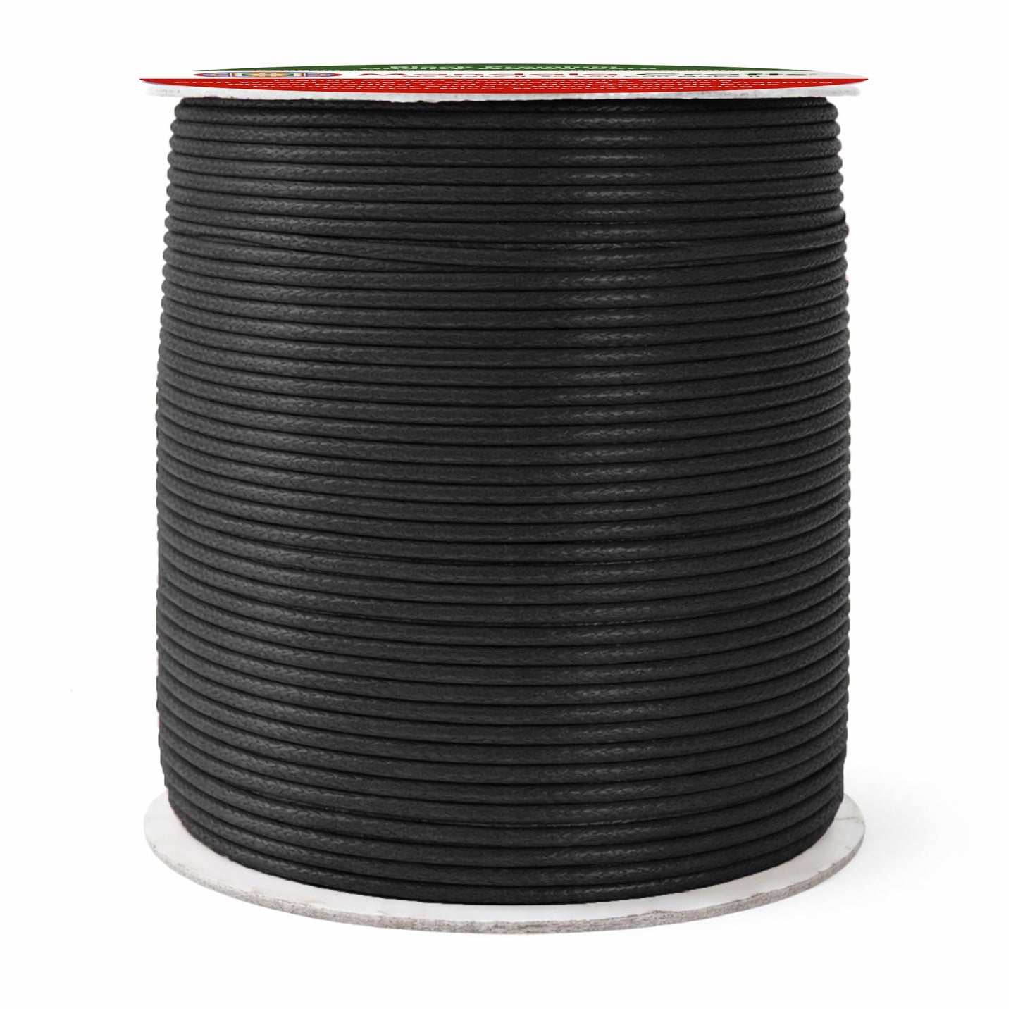Mandala Crafts 2mm Black Cotton Waxed Cord for Jewelry Making, 109 Yards – Waxed Cotton String for Decorative Knotting and Accessory Assembly