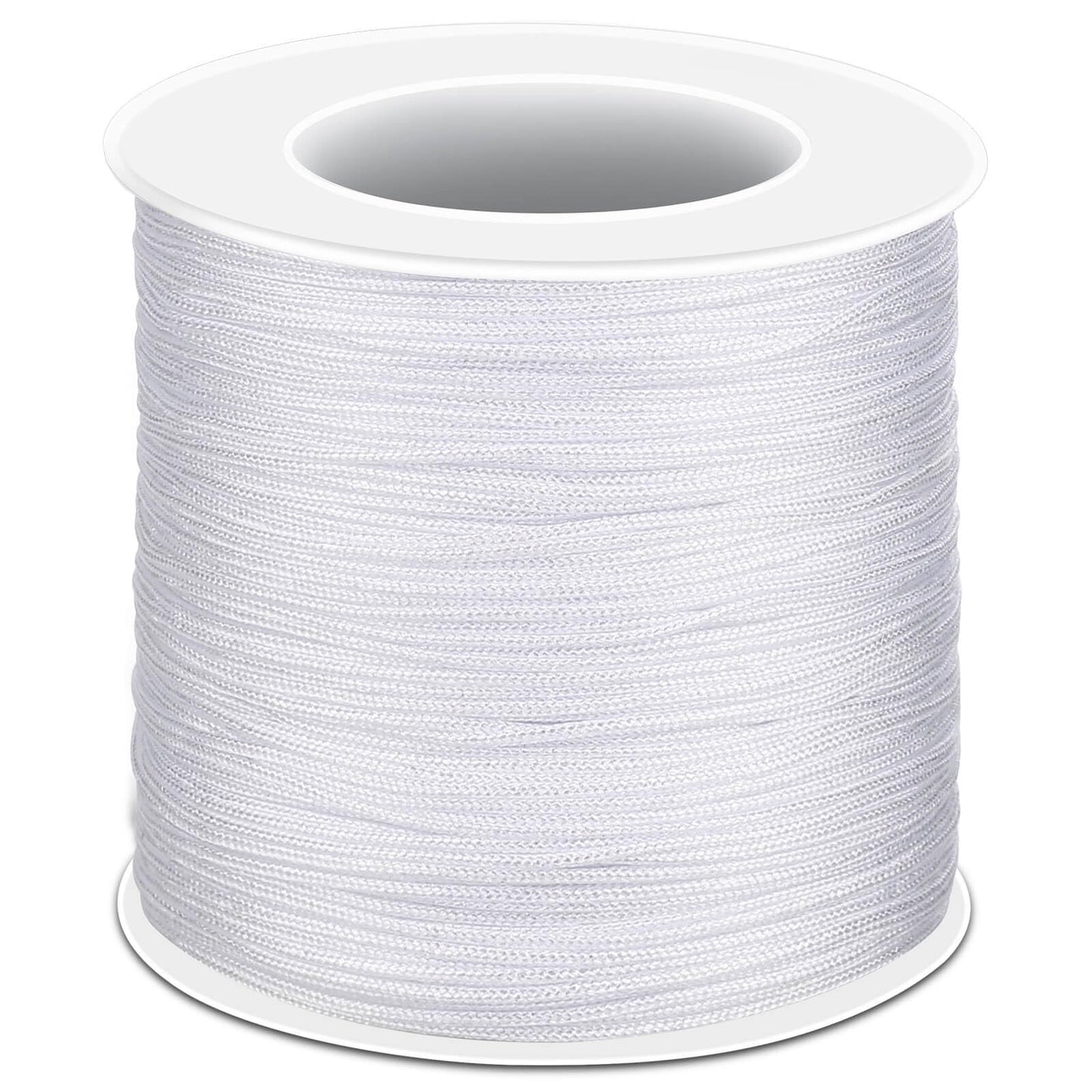 Anezus White Nylon String for Bracelets, 0.8mm Nylon Thread Braided Nylon Cord Wind Chime Outdoor Twine String for Beading, Necklaces, Blinds, DIY Craft, Jewelry Making
