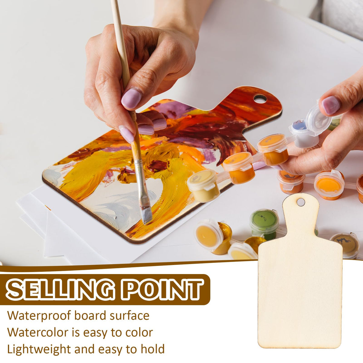 Suzile 36 Pcs Mini Wooden Cutting Board 5.1"x2.8" Unfinished Small Boards