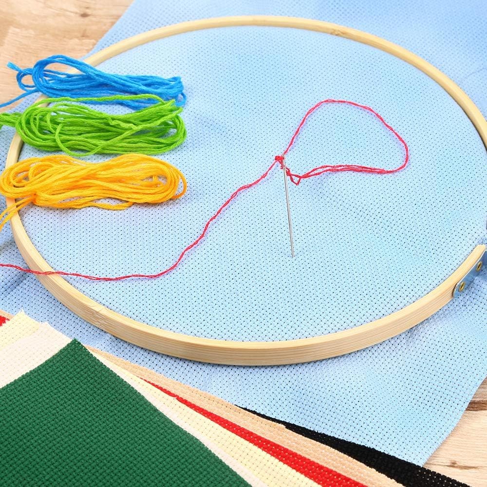 8 Pieces Aida Cloth 8 Color 14 Count Classic Reserve Cross Stitch Fabric, 12 by 18-Inch